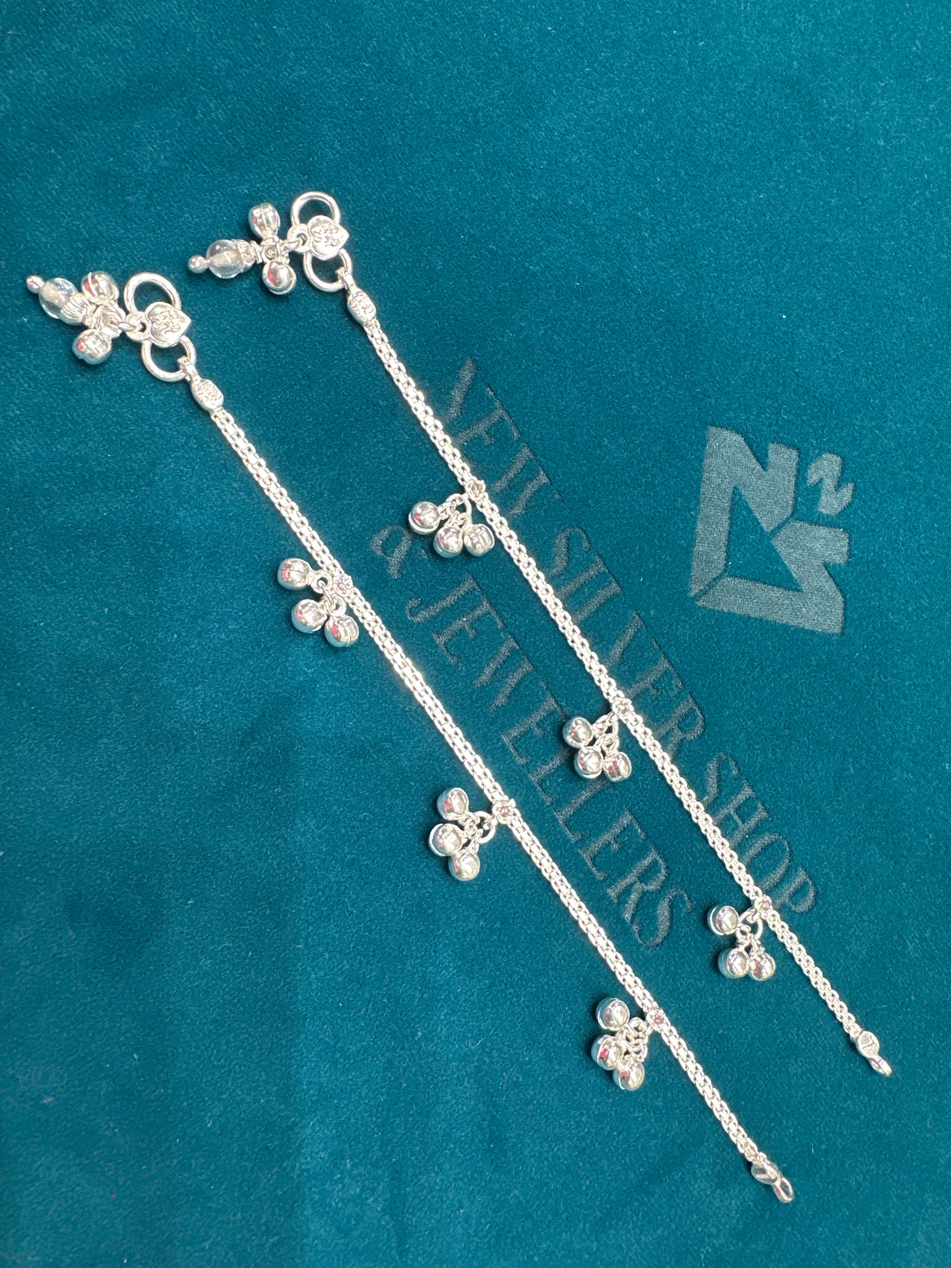 Fancy Silver baby anklet(Size: 6-9 year old)