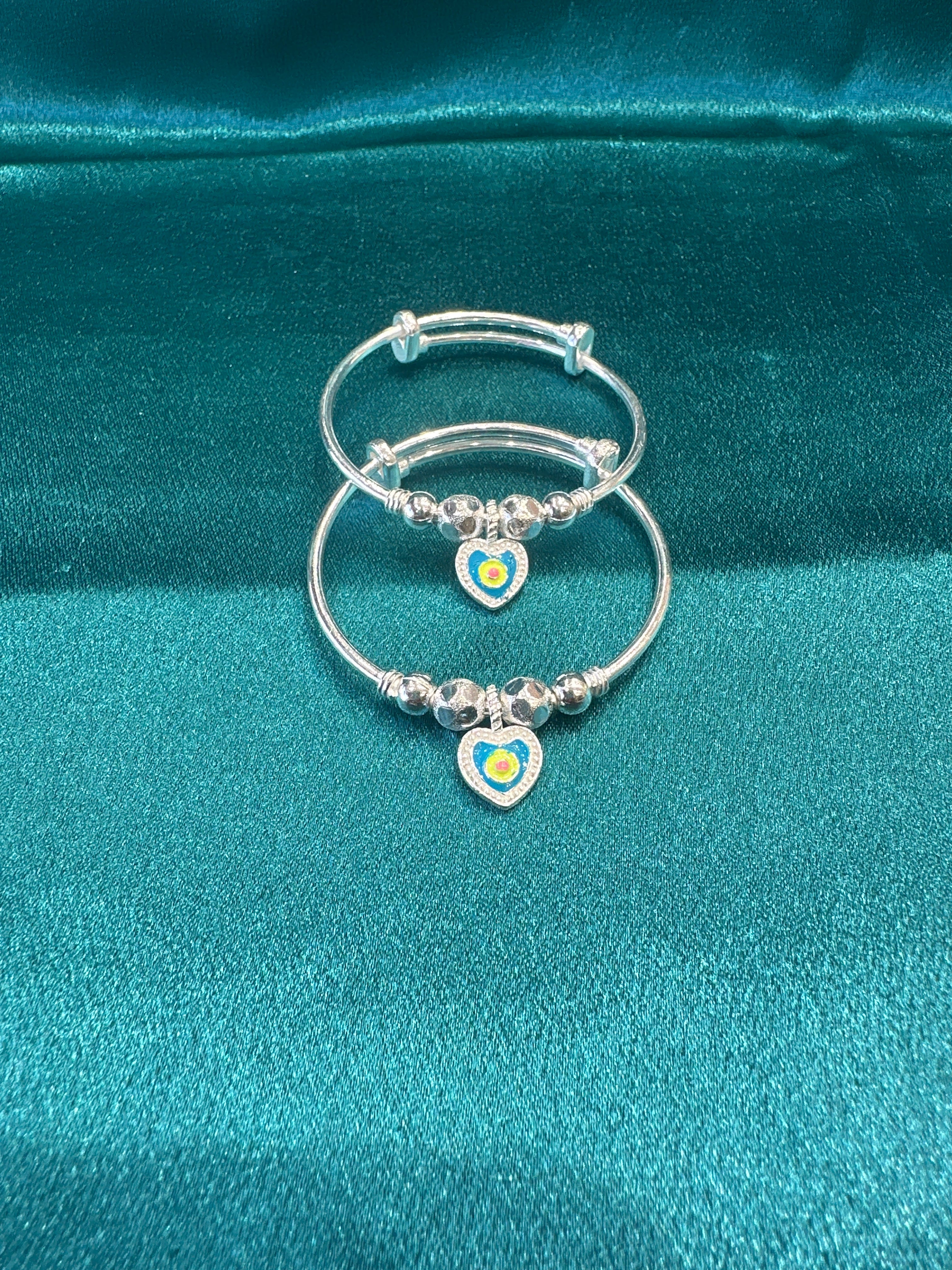 Fancy Silver baby bangles