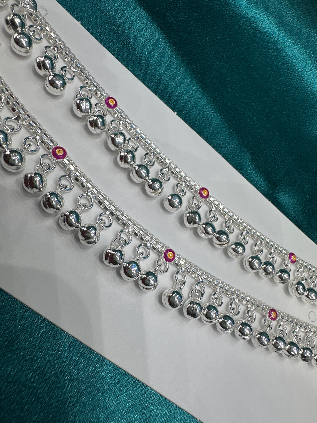 Fancy Silver baby anklet(Size: 6-9 year old)