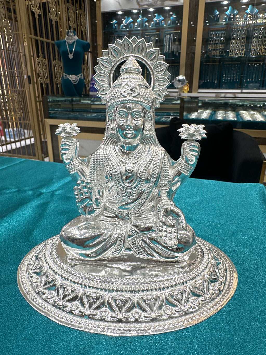 Silver Lakshmi Ji Idol
