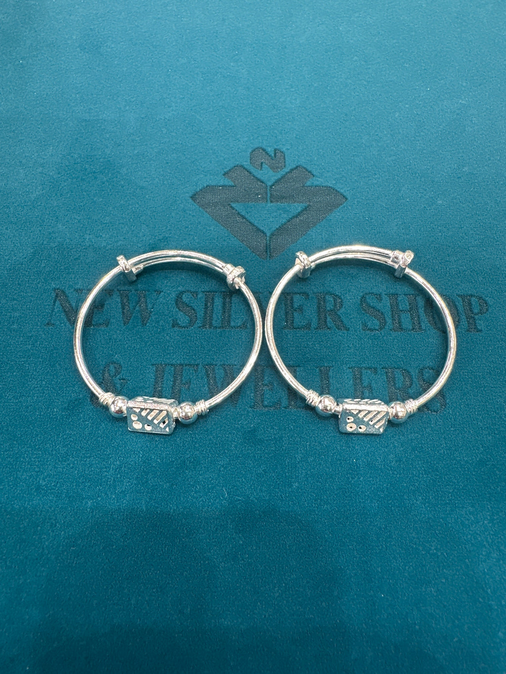 Fancy Silver baby bangles
