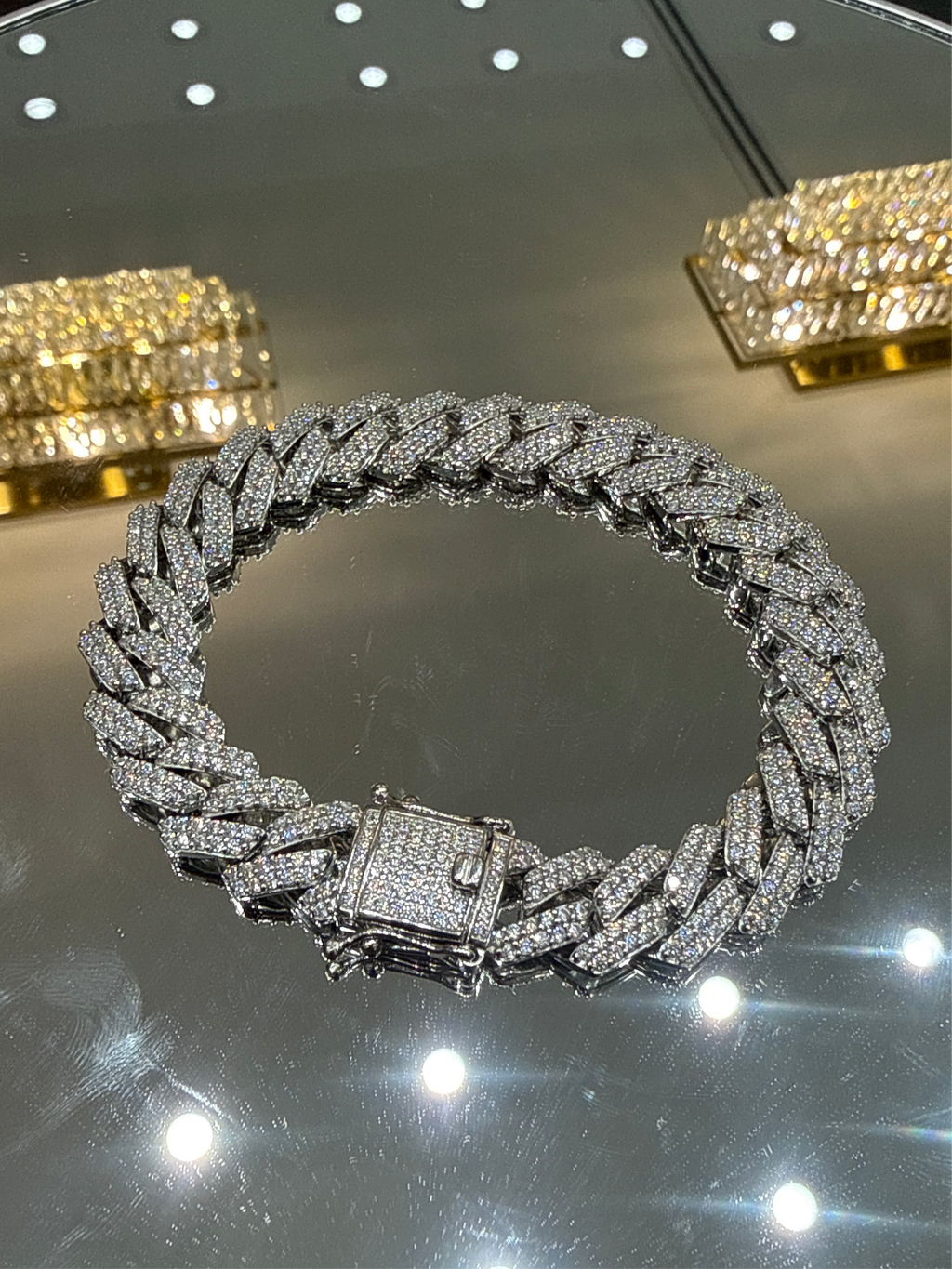 Men’s iced out silver 925 bracelet w/ CZ diamonds (14mm)