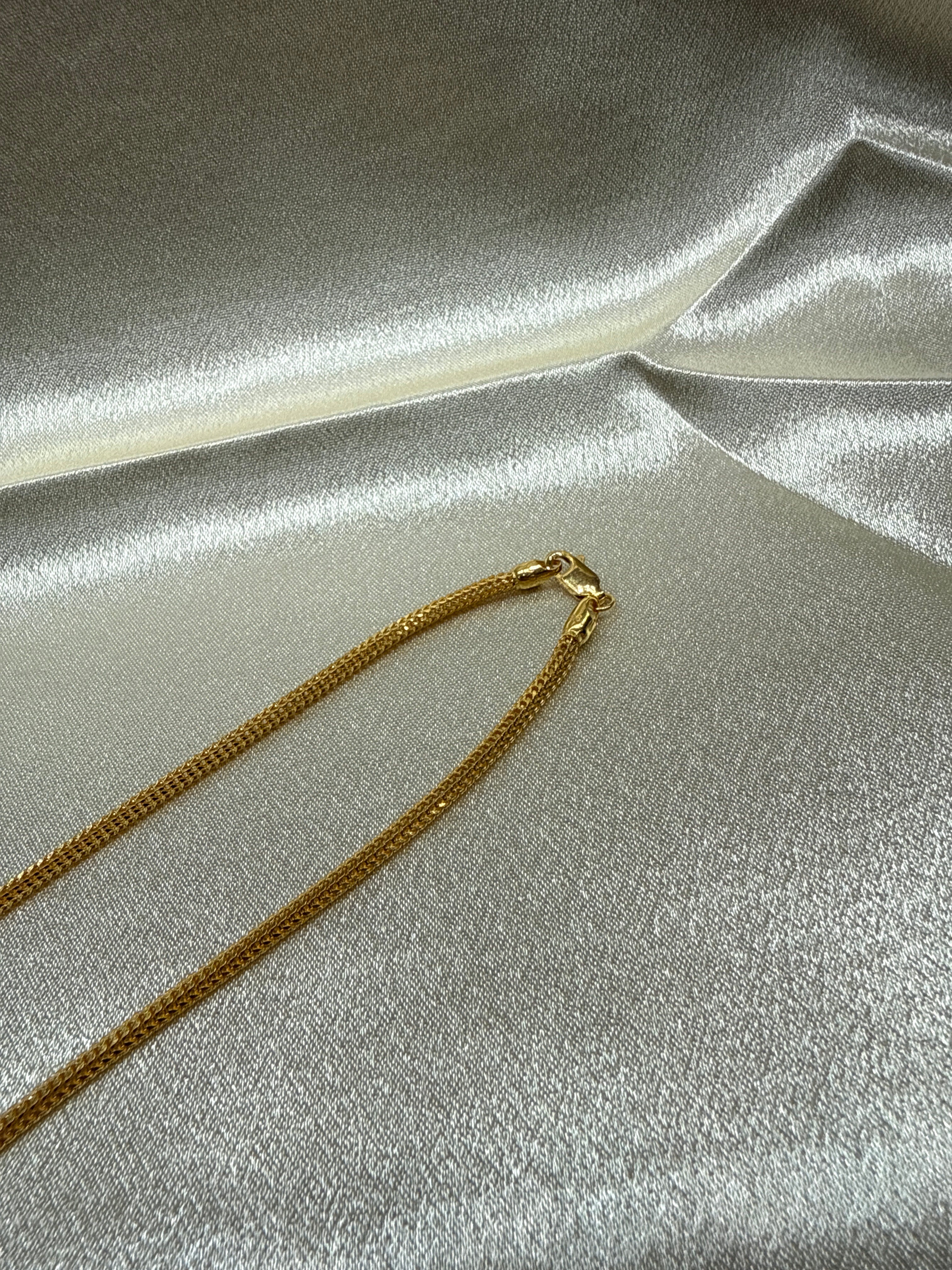 22K Gold Chain (Round Box Foxtail Design)