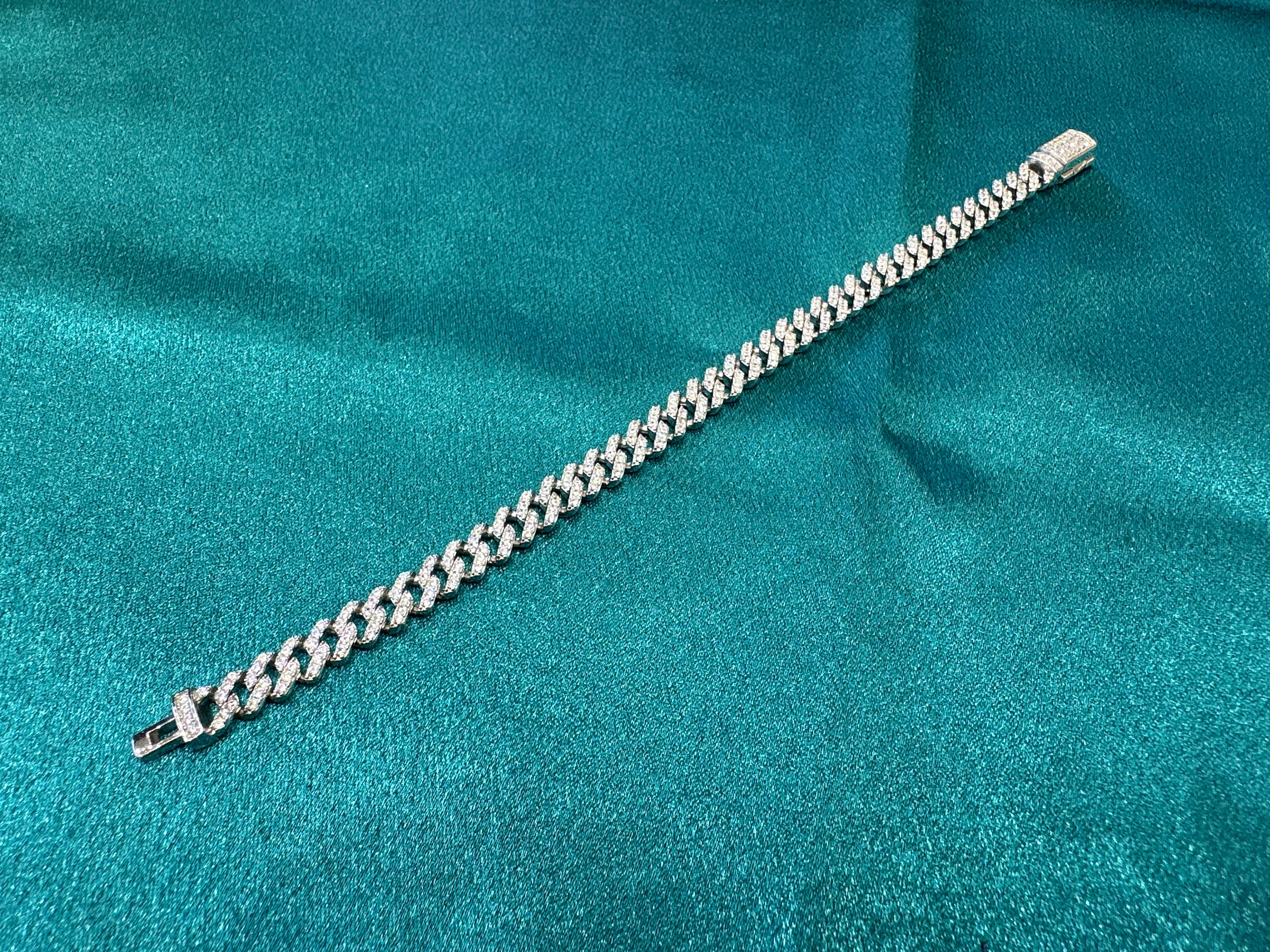 Men’s iced out silver 925 bracelet w/ CZ diamonds (6mm)