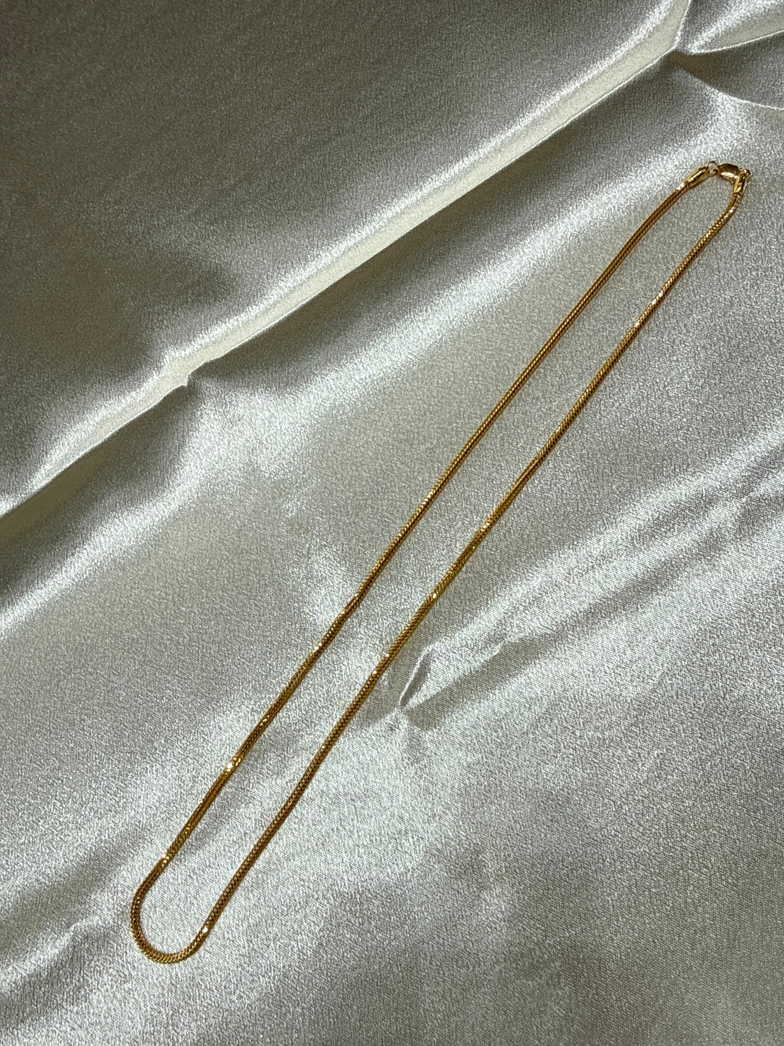 22K Gold Chain (Round Box Foxtail Design)
