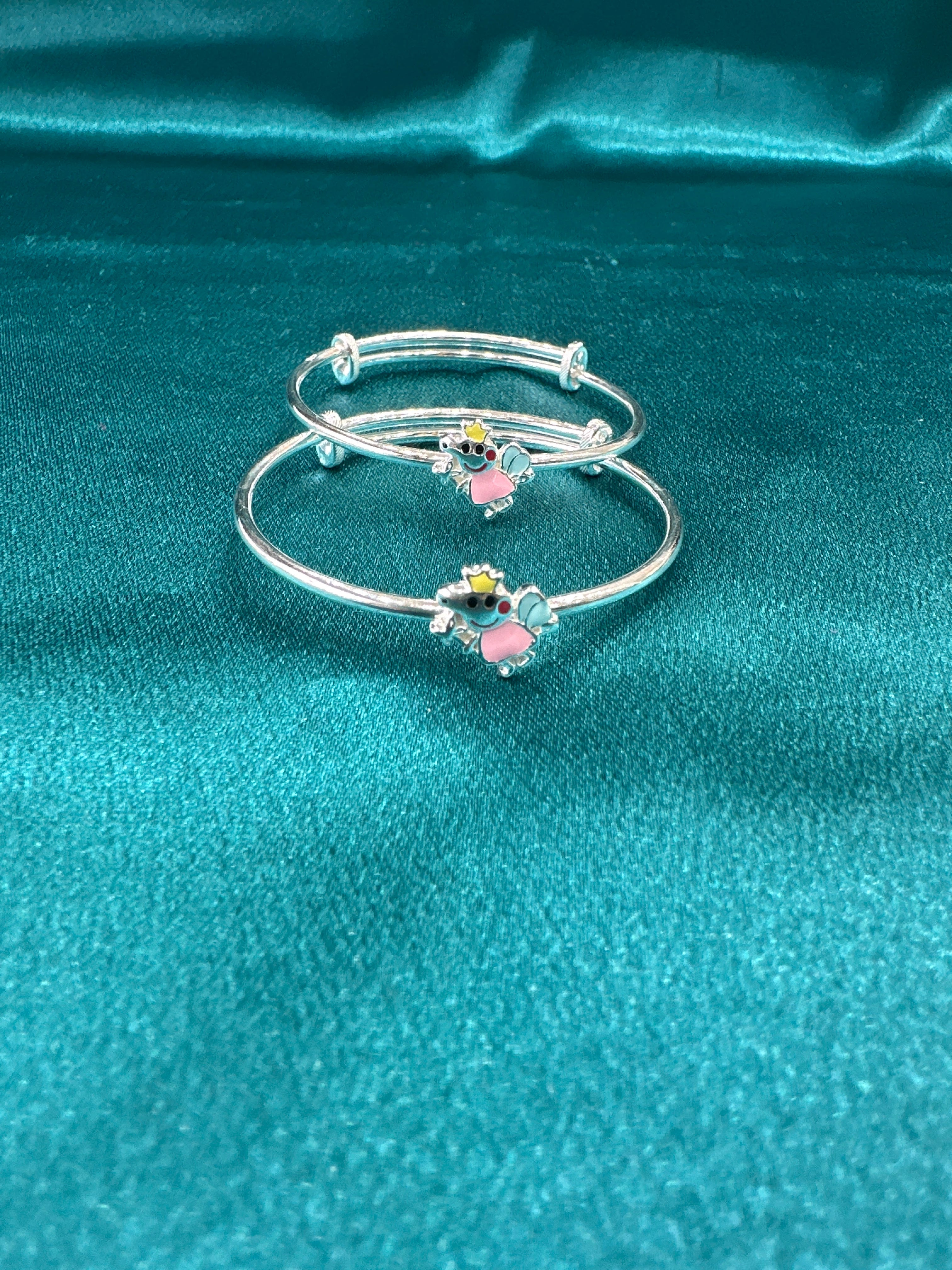 Fancy Silver baby bangles