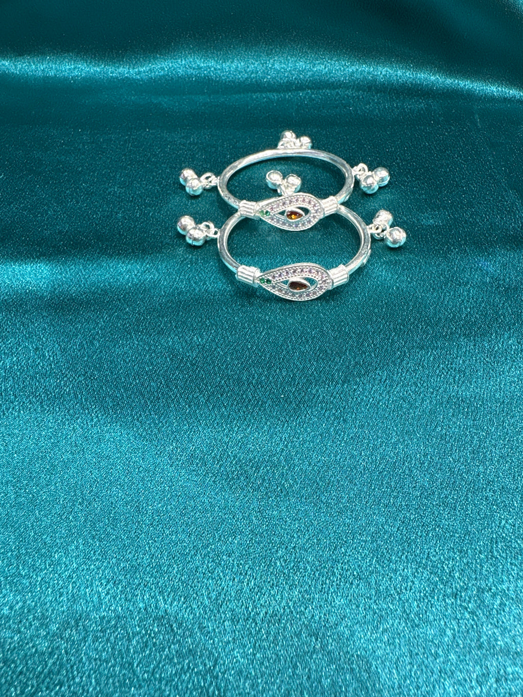 Fancy Silver baby bangles