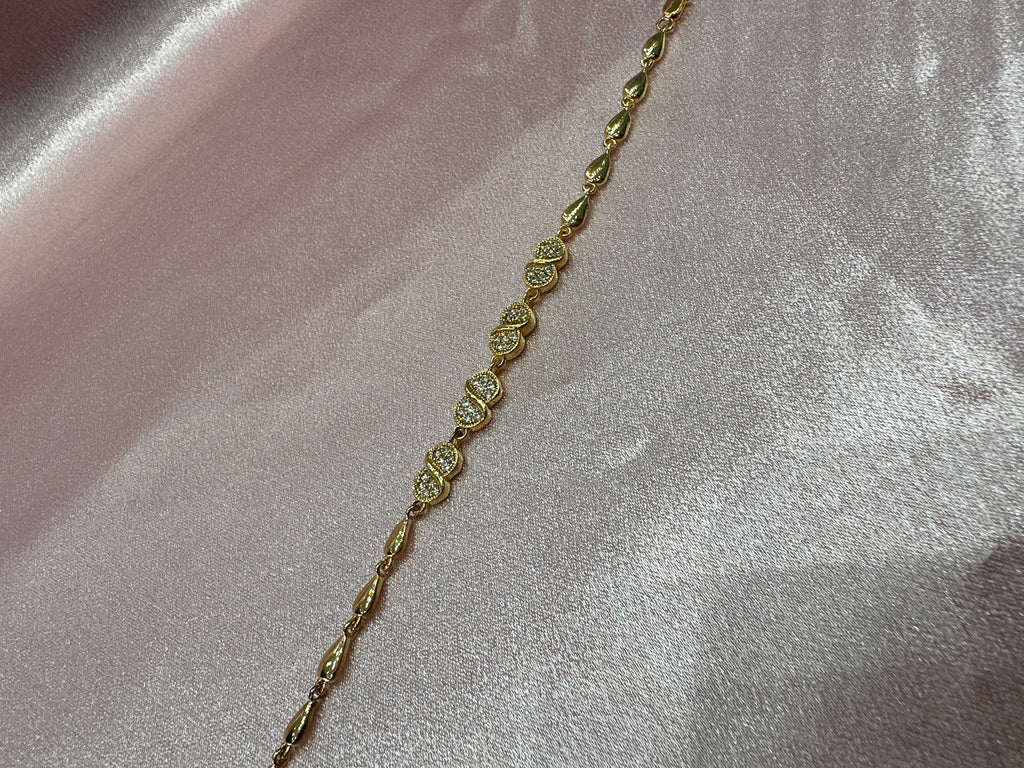 Women’s Fancy Silver Gold plated 925 Bracelet