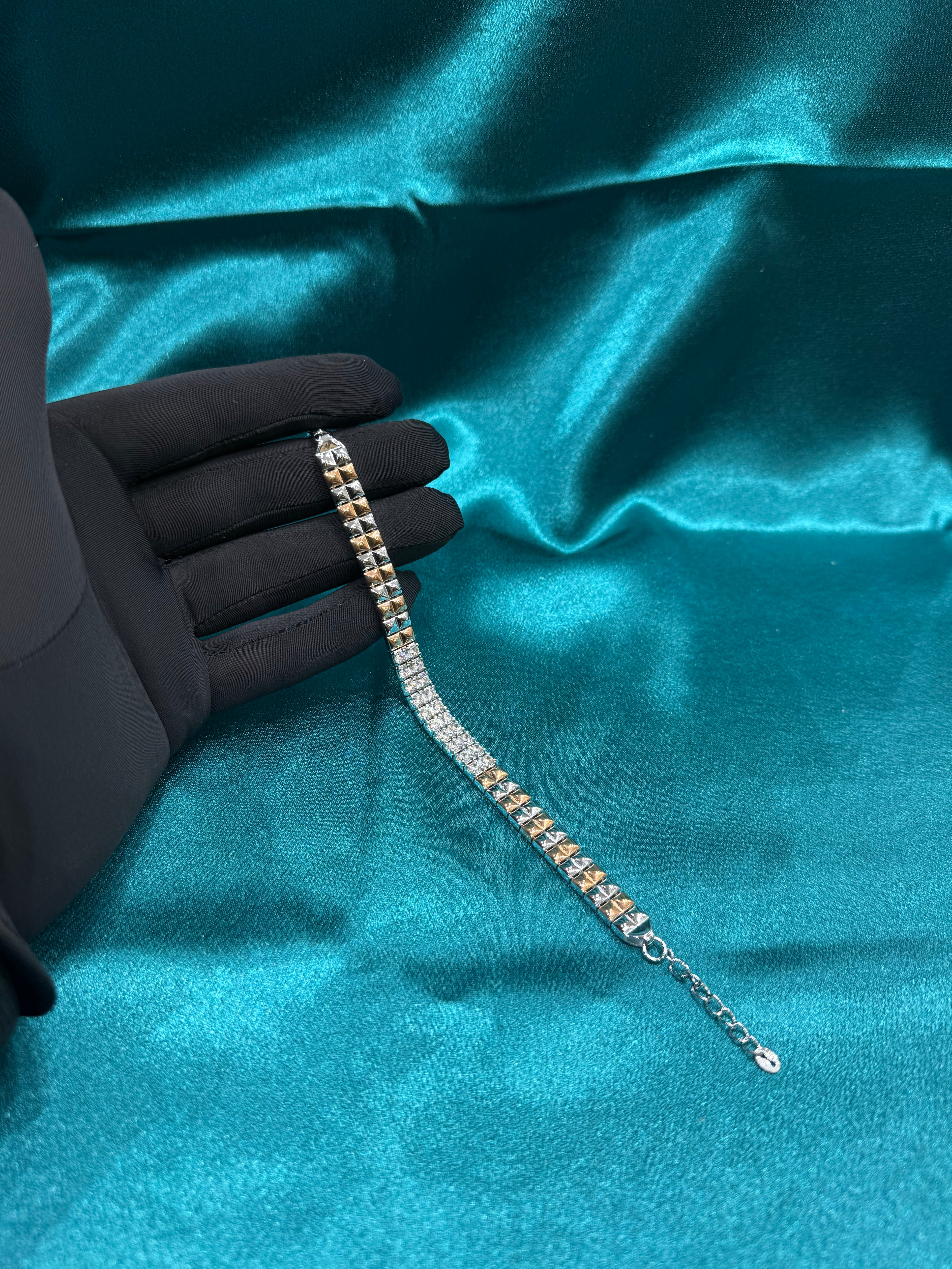 Women’s Rose Gold Plated Silver 925 Bracelet w/ CZ diamonds