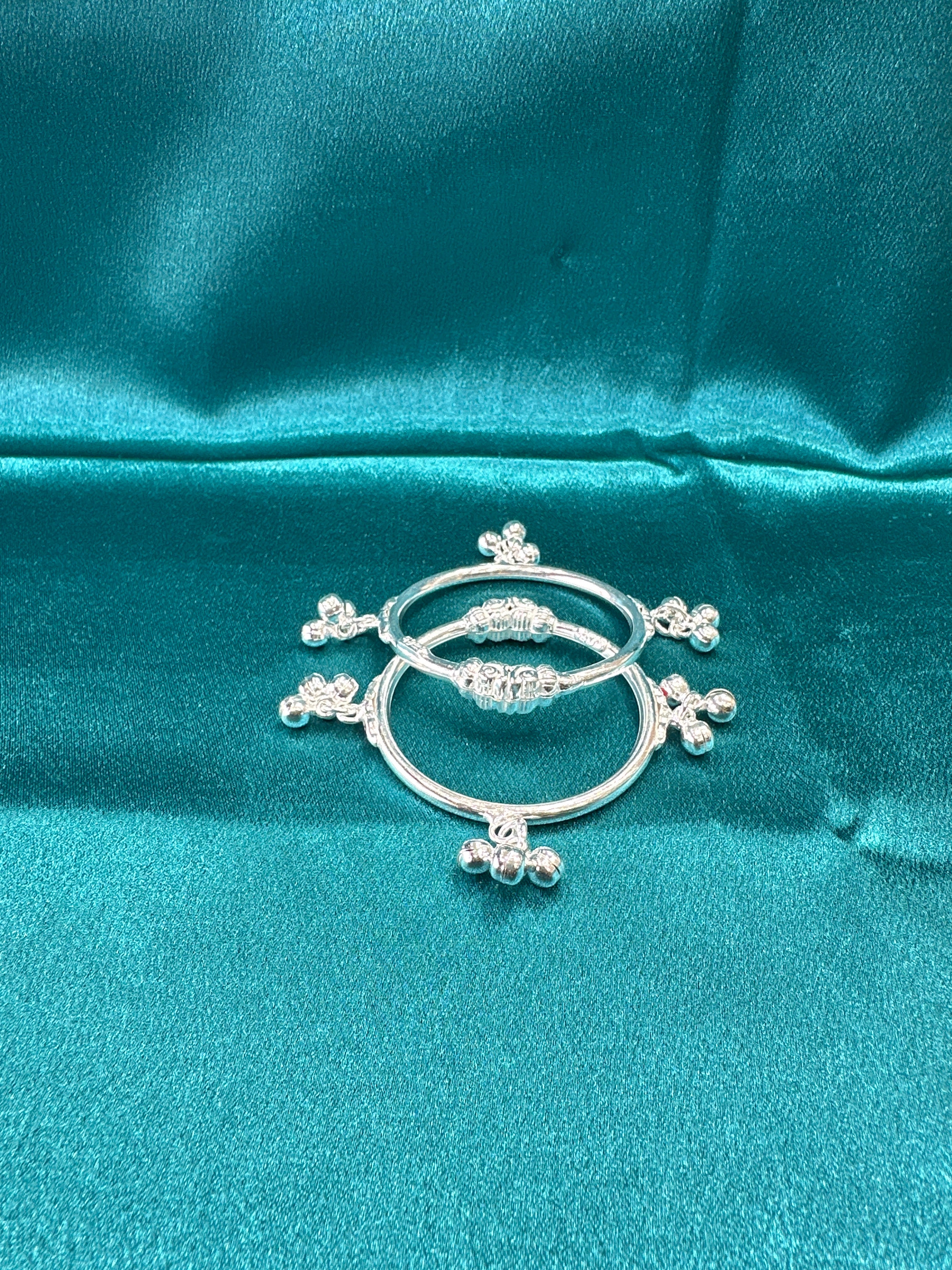 Fancy Silver baby bangles