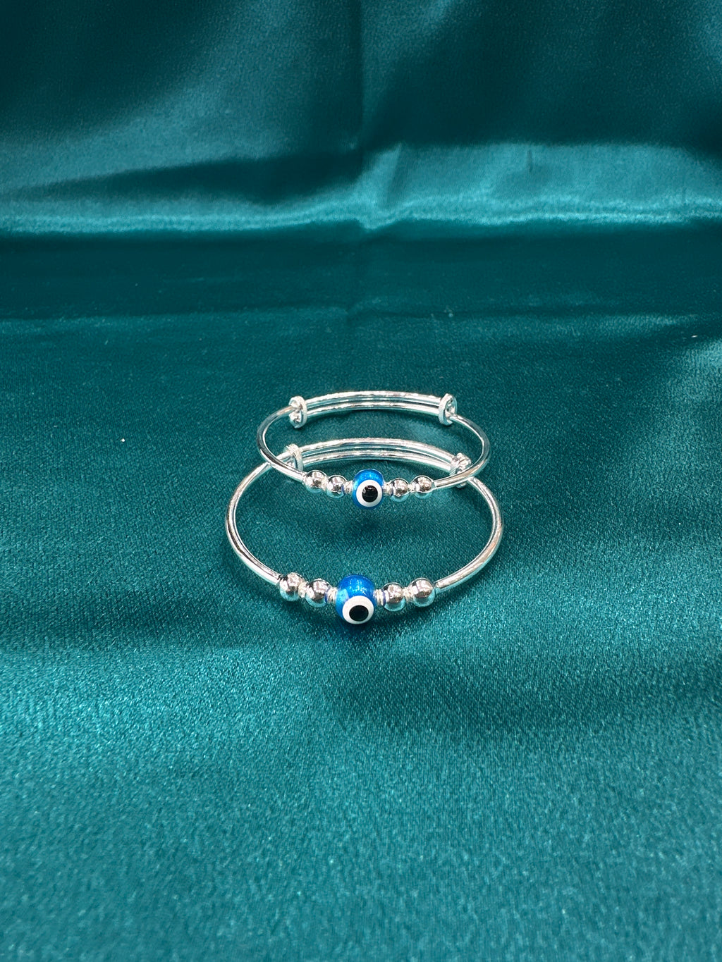 Fancy Silver baby bangles