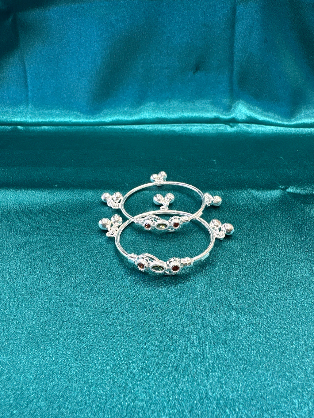 Fancy Silver baby bangles