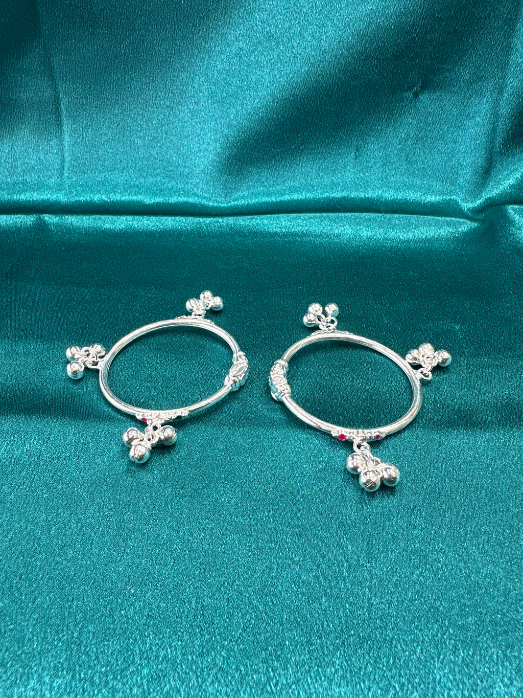 Fancy Silver baby bangles
