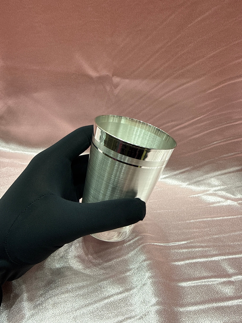 Medium weight plain silver glass
