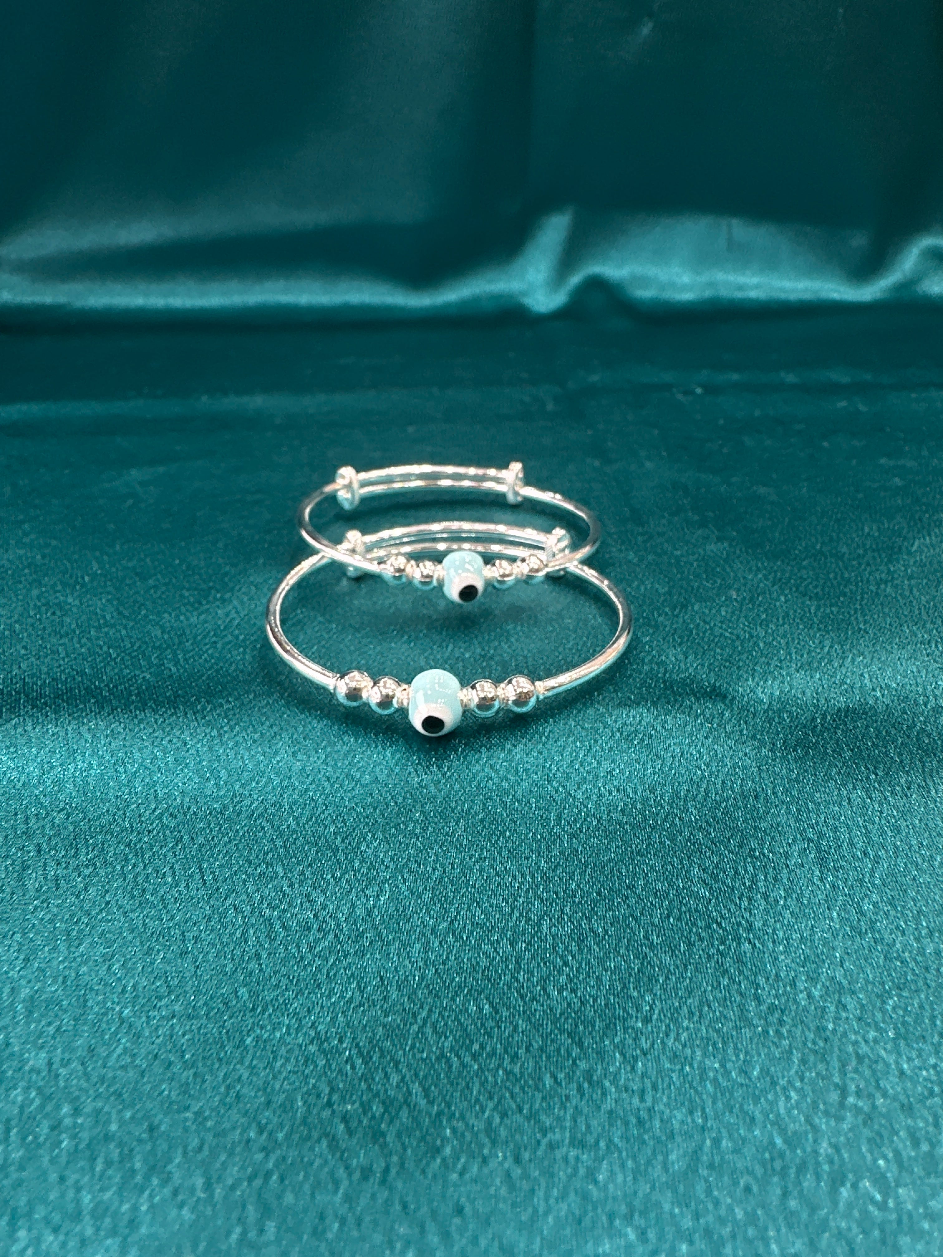 Fancy Silver baby bangles