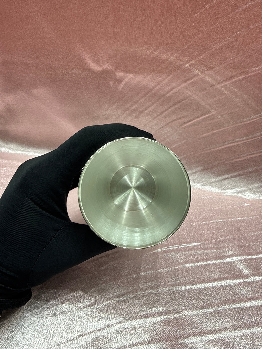 Heavy weight plain silver glass