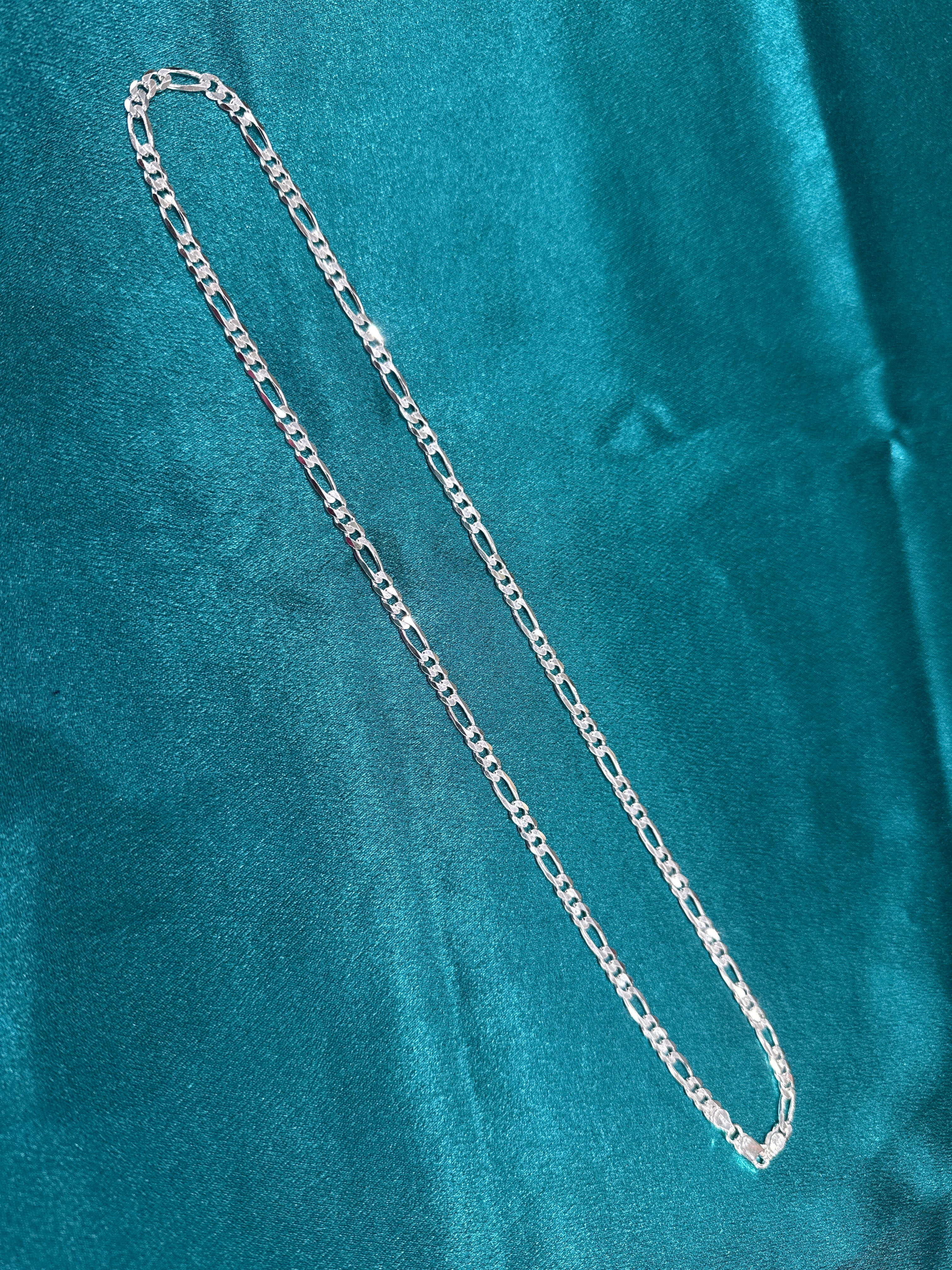 4mm Figaro silver chain