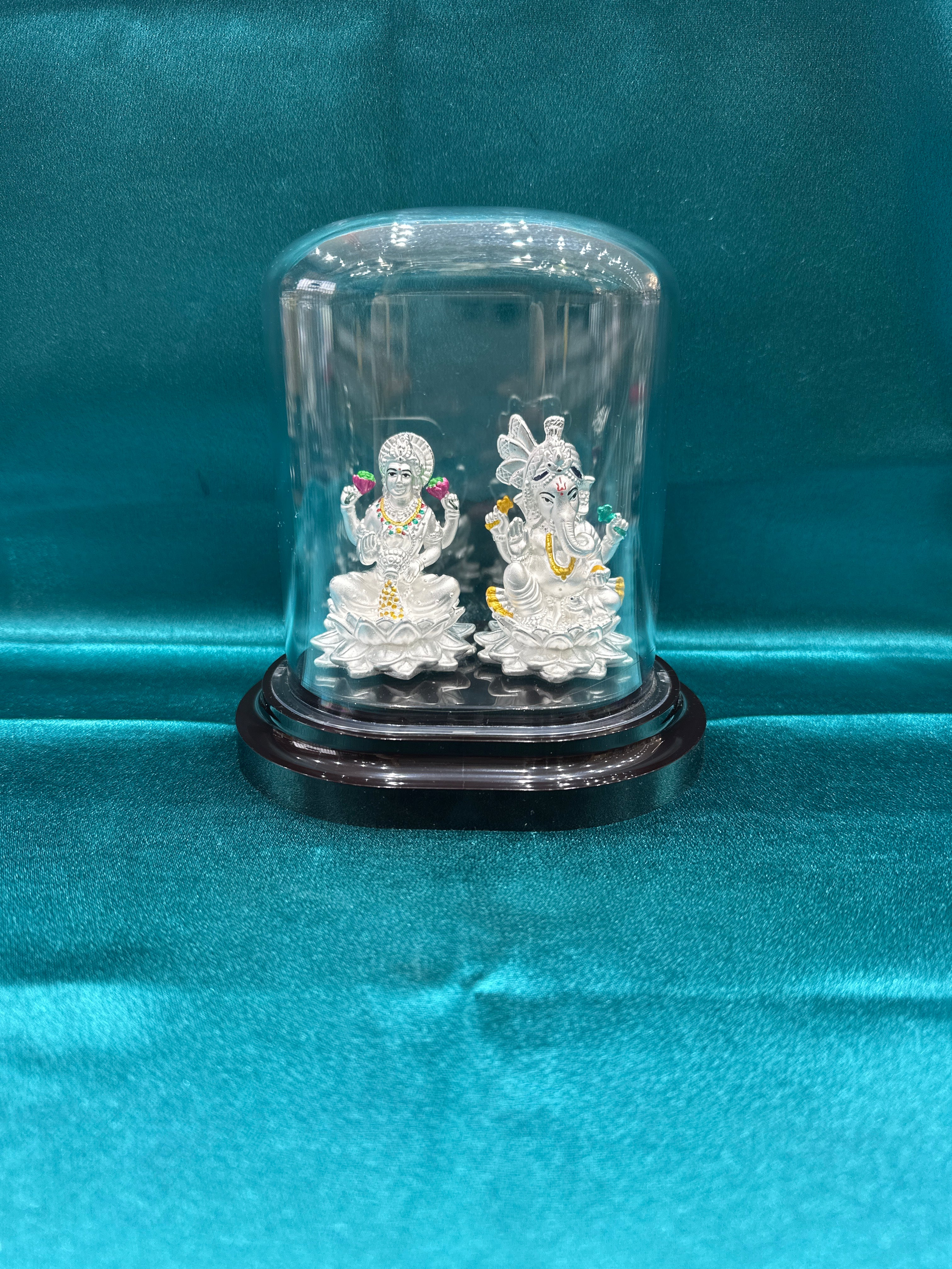 Pure Silver  Lakshmi Ganesh Ji Idol (Murti)