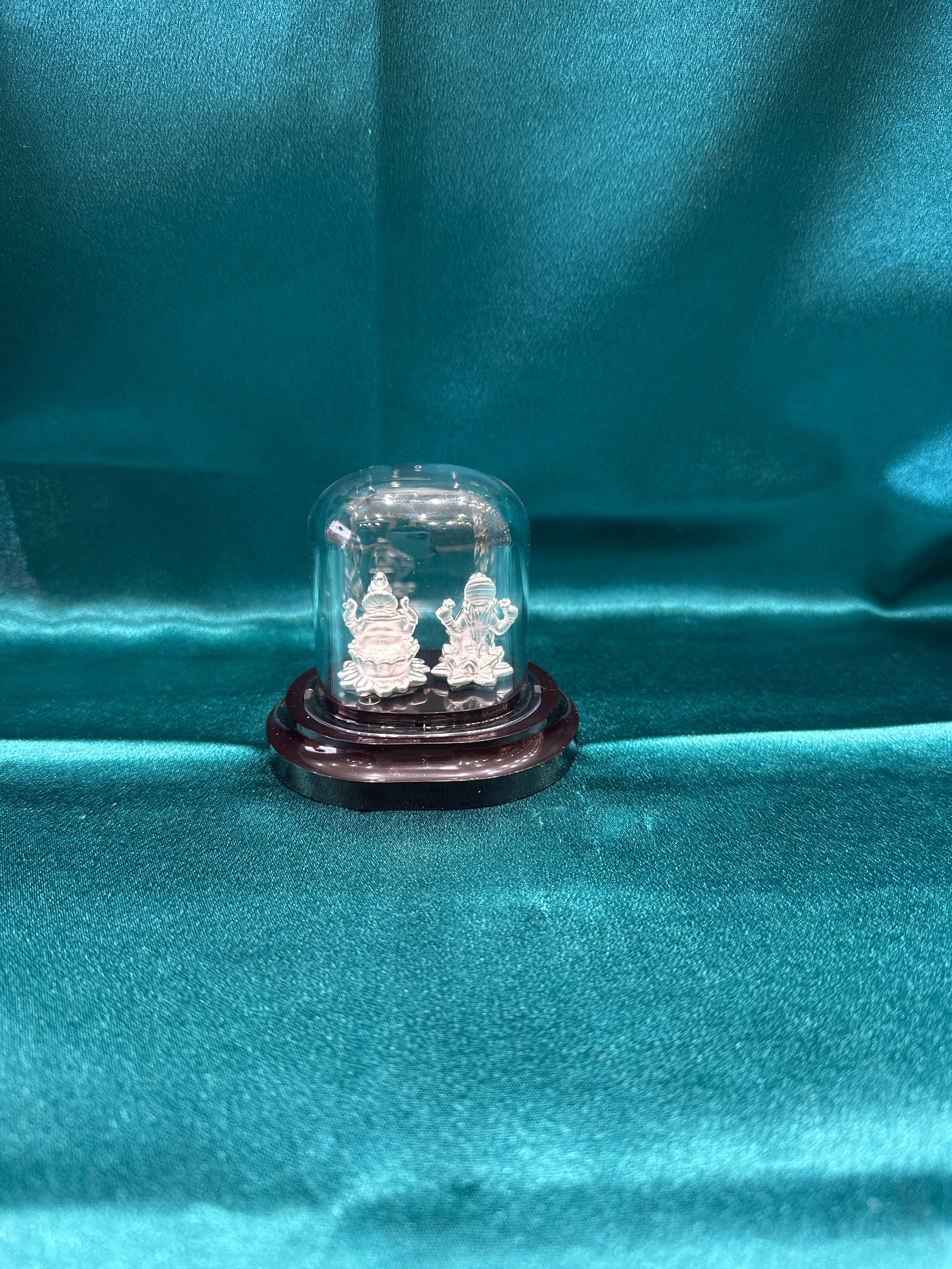 Pure Silver Lakshmi Ganesh ji Idol (Murti)