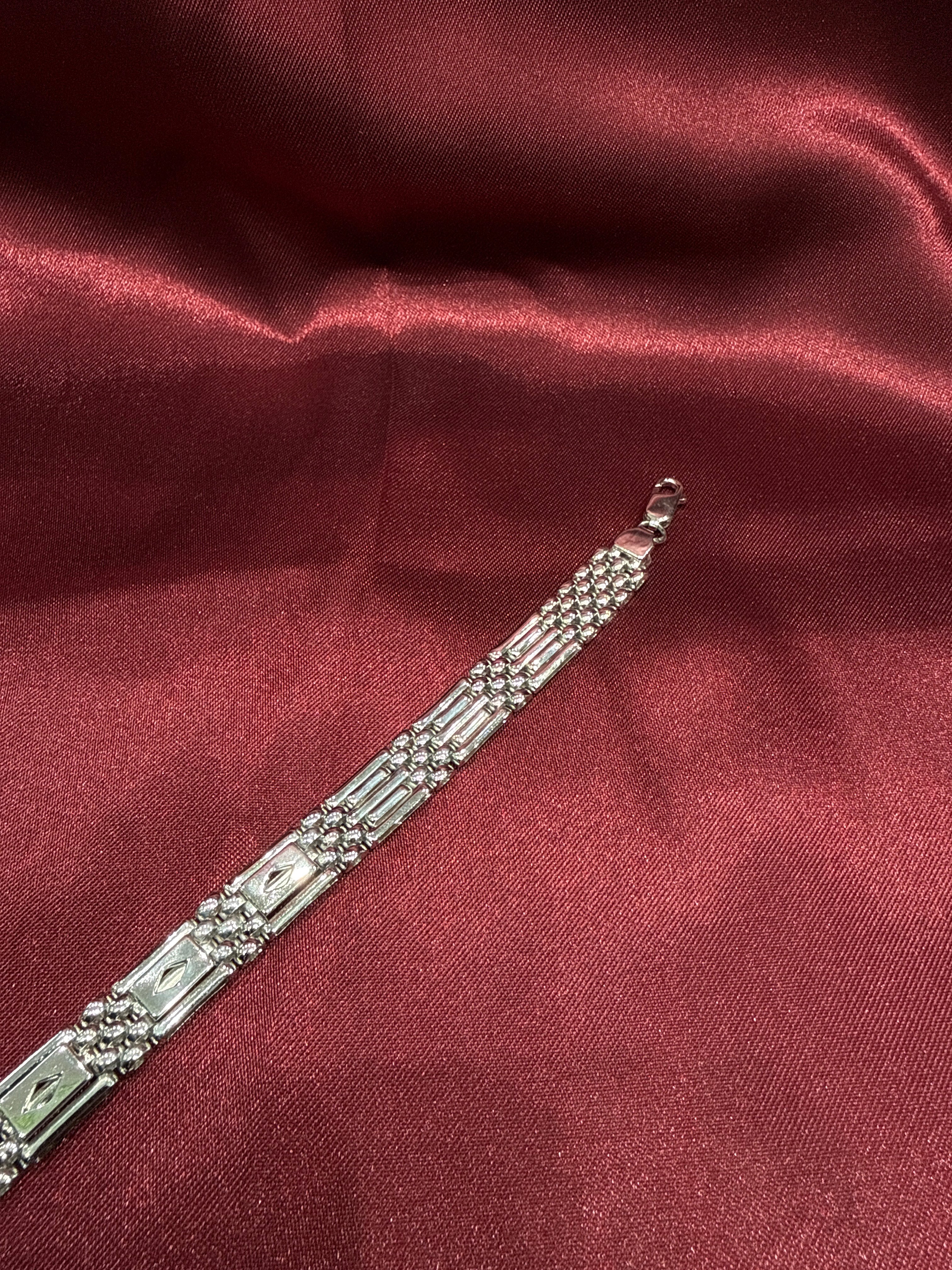 Men’s silver designer bracelet (10mm)