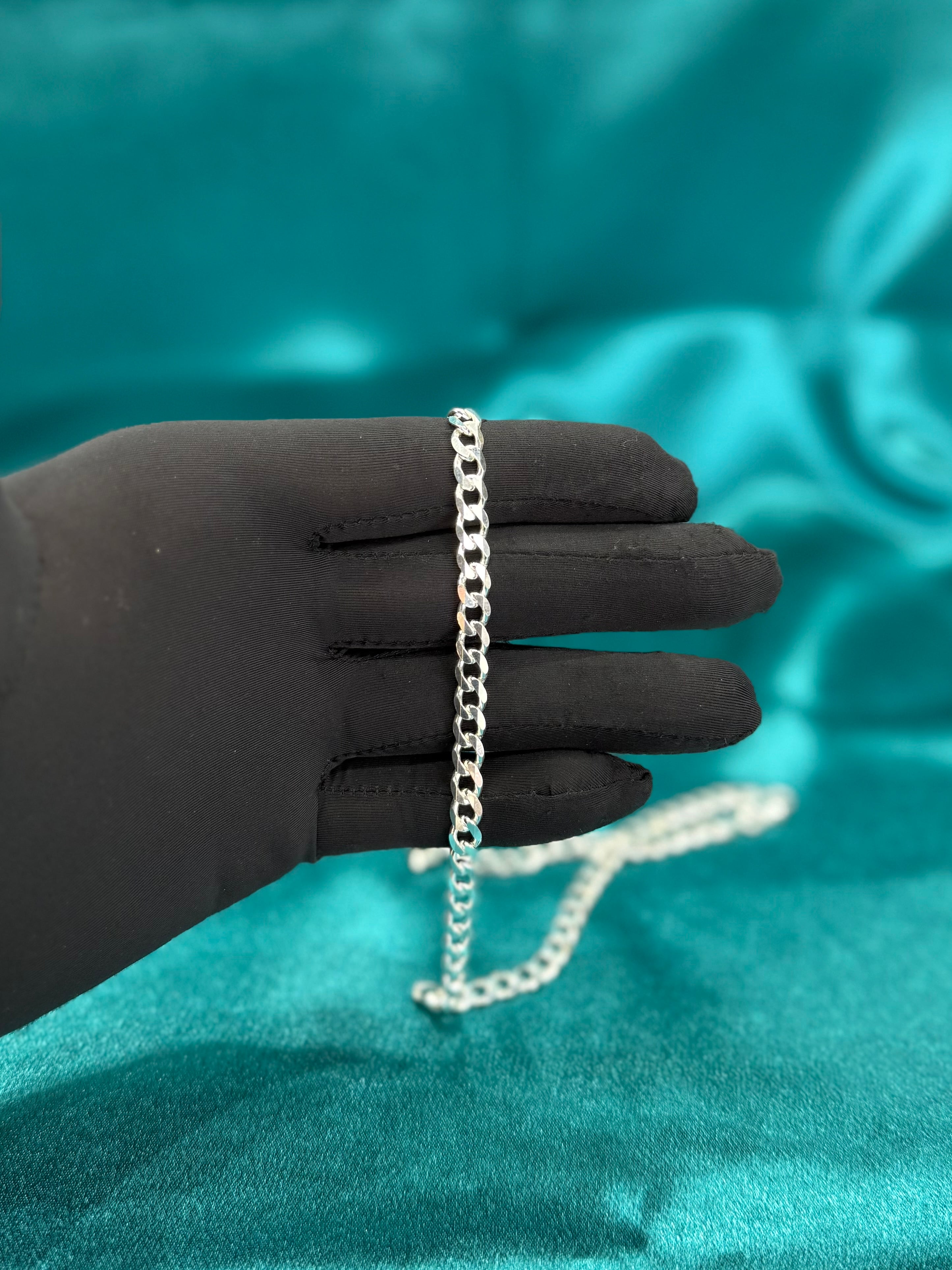 6mm Cuban link silver chain