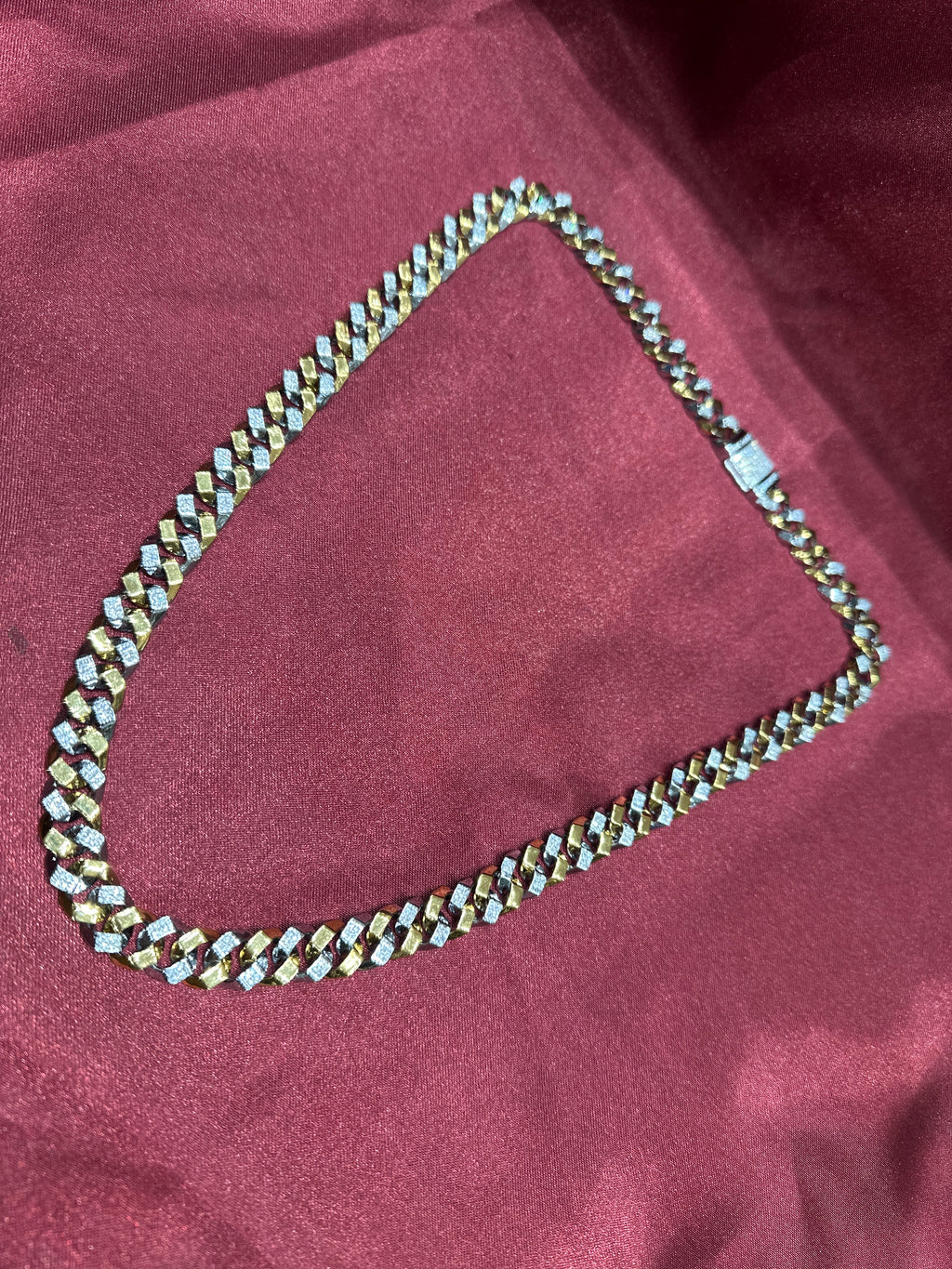 Men’s silver 925 chain with 2 toned plating (11mm)