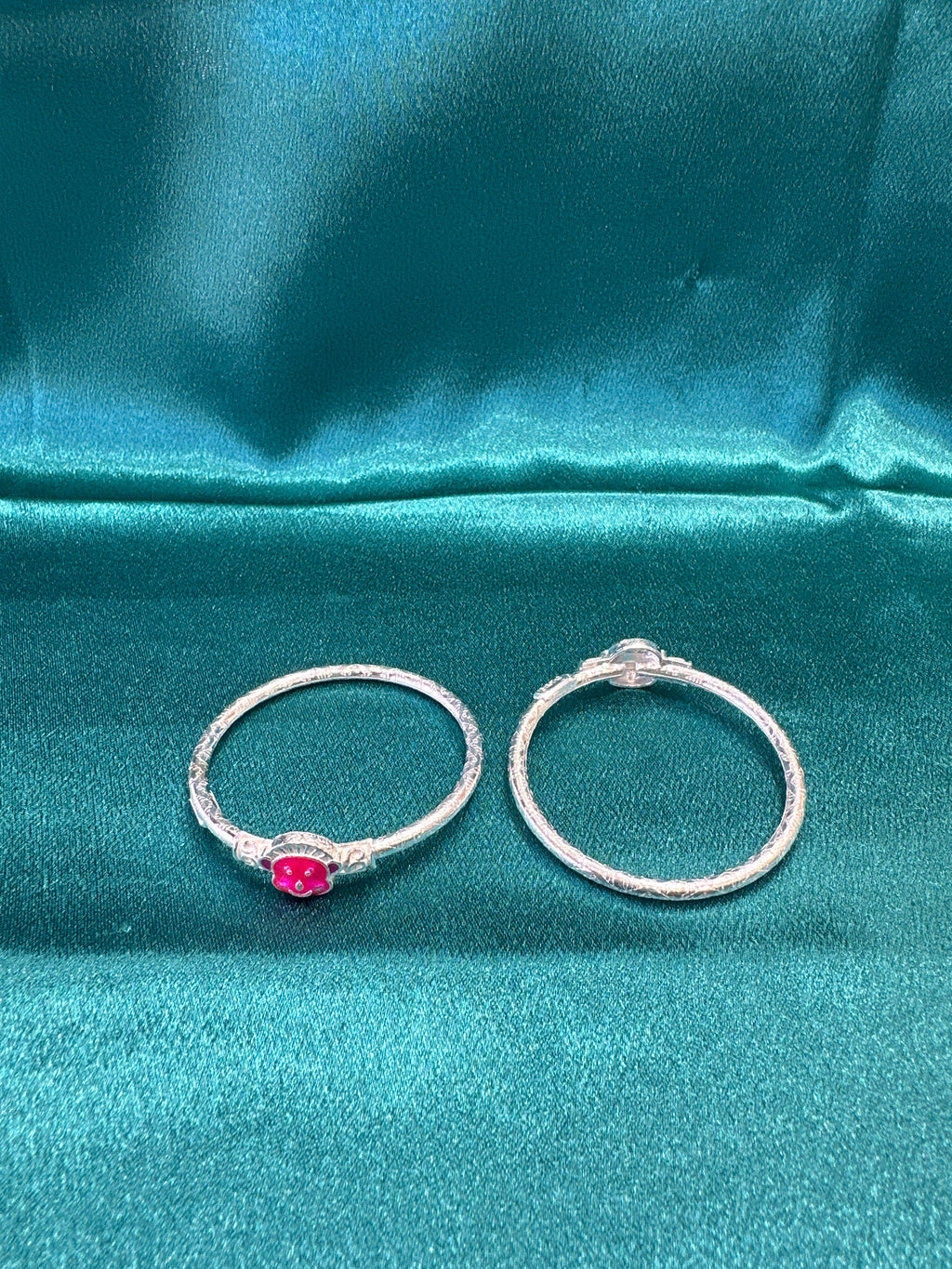 Fancy Silver baby bangles