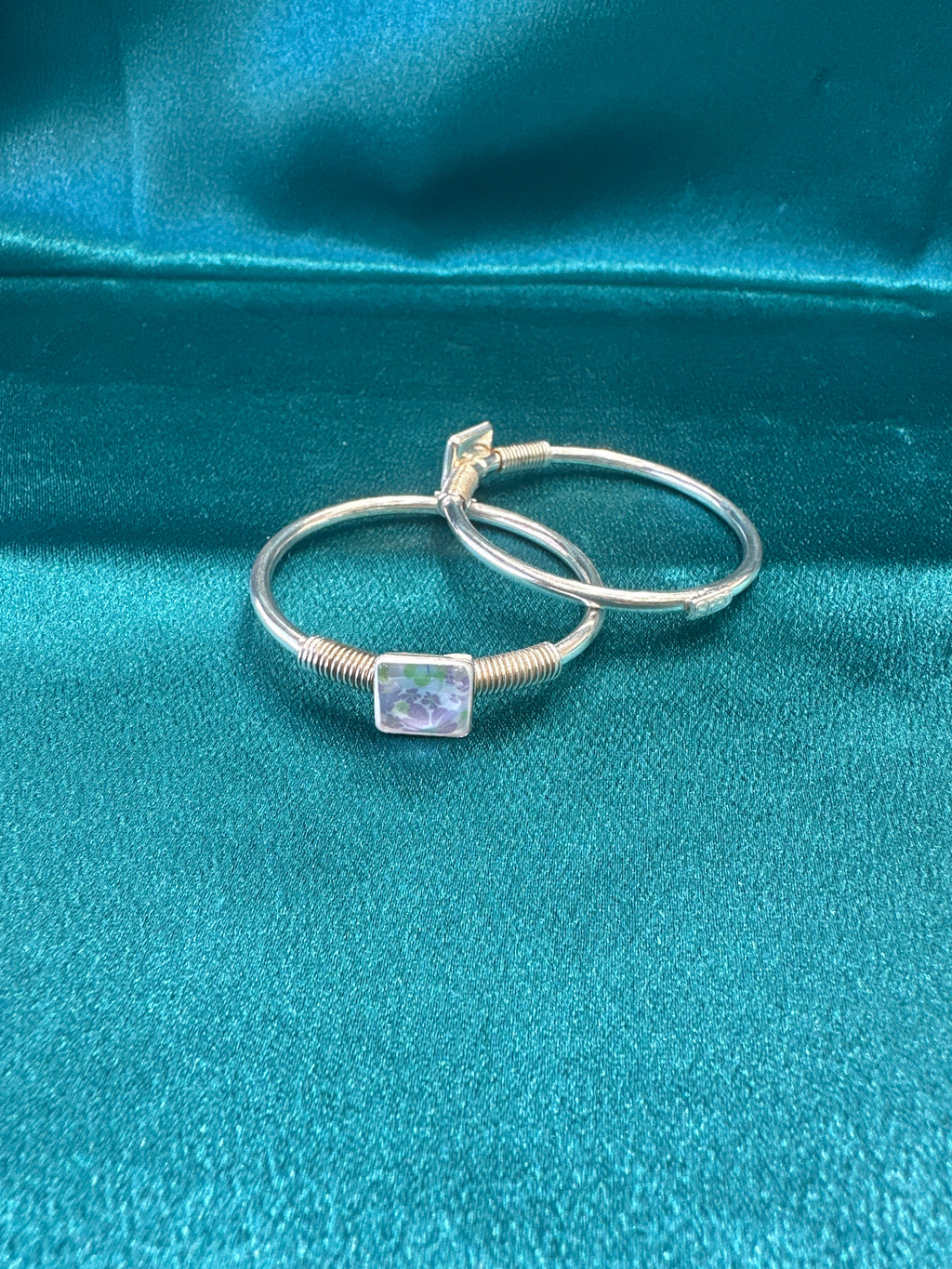 Fancy Silver baby bangles