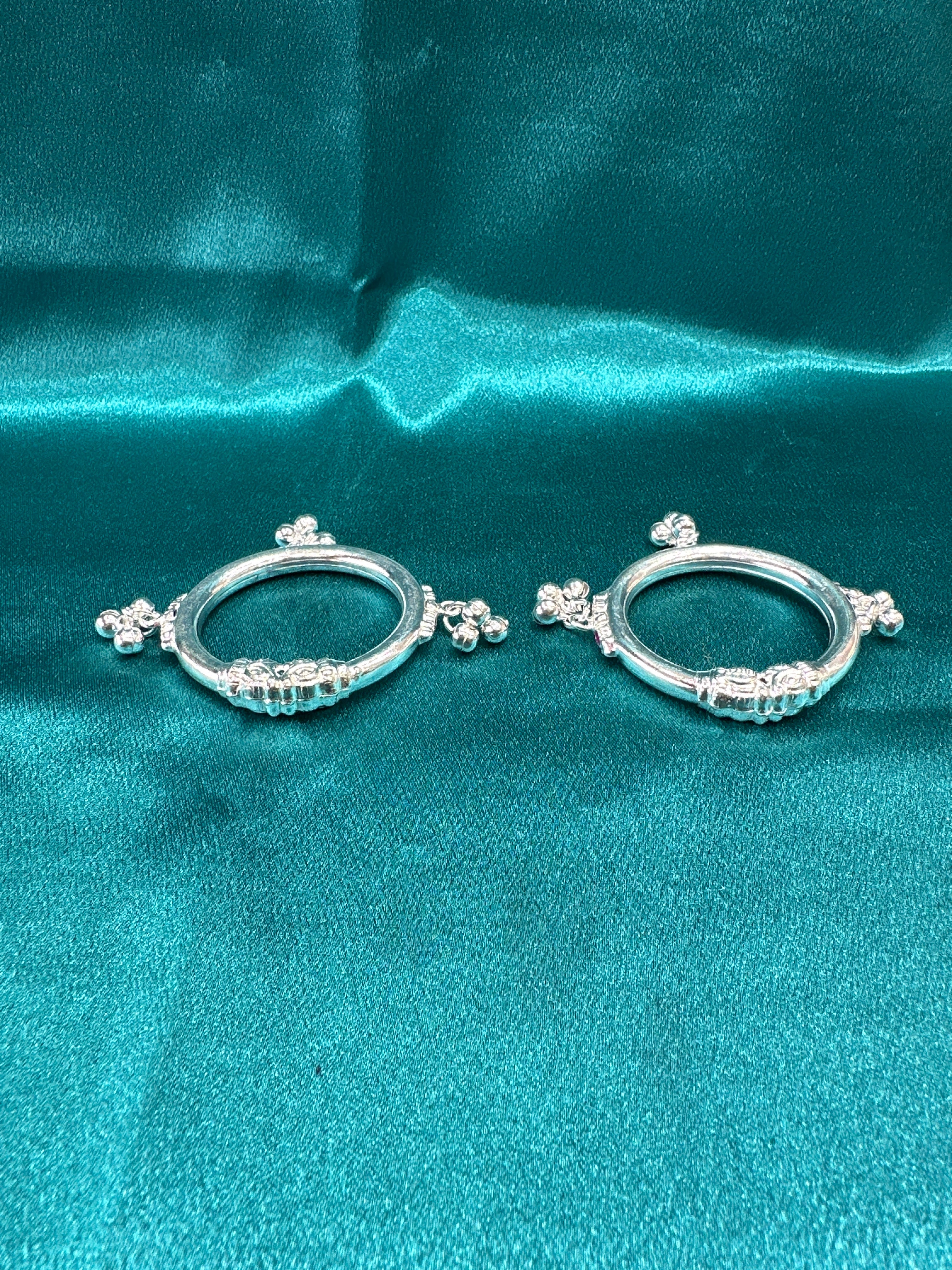 Fancy Silver baby bangles