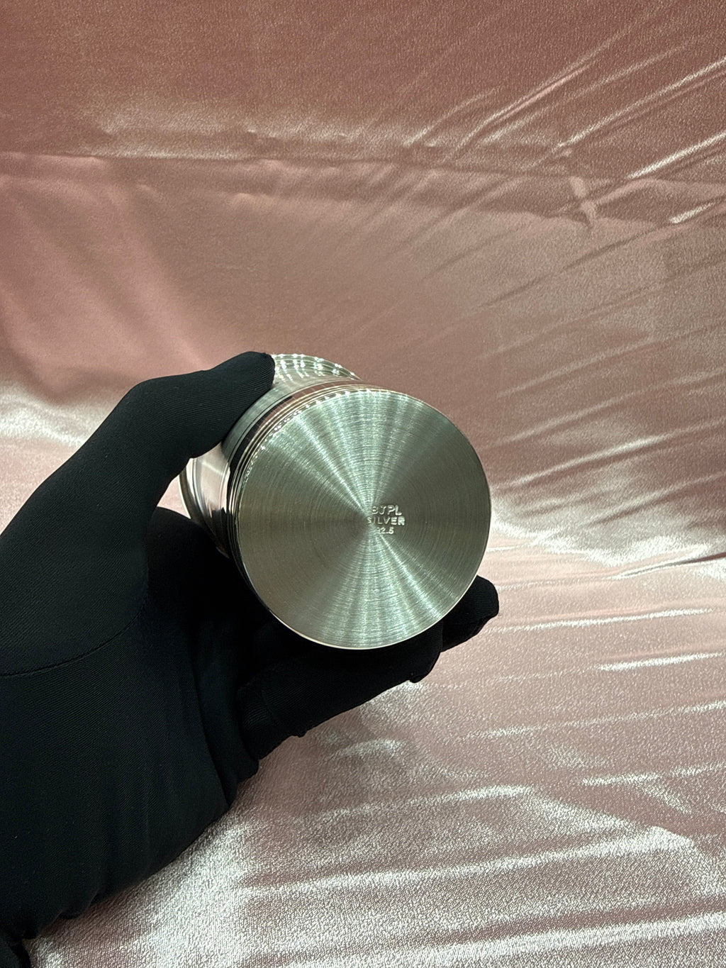 Medium weight plain silver glass