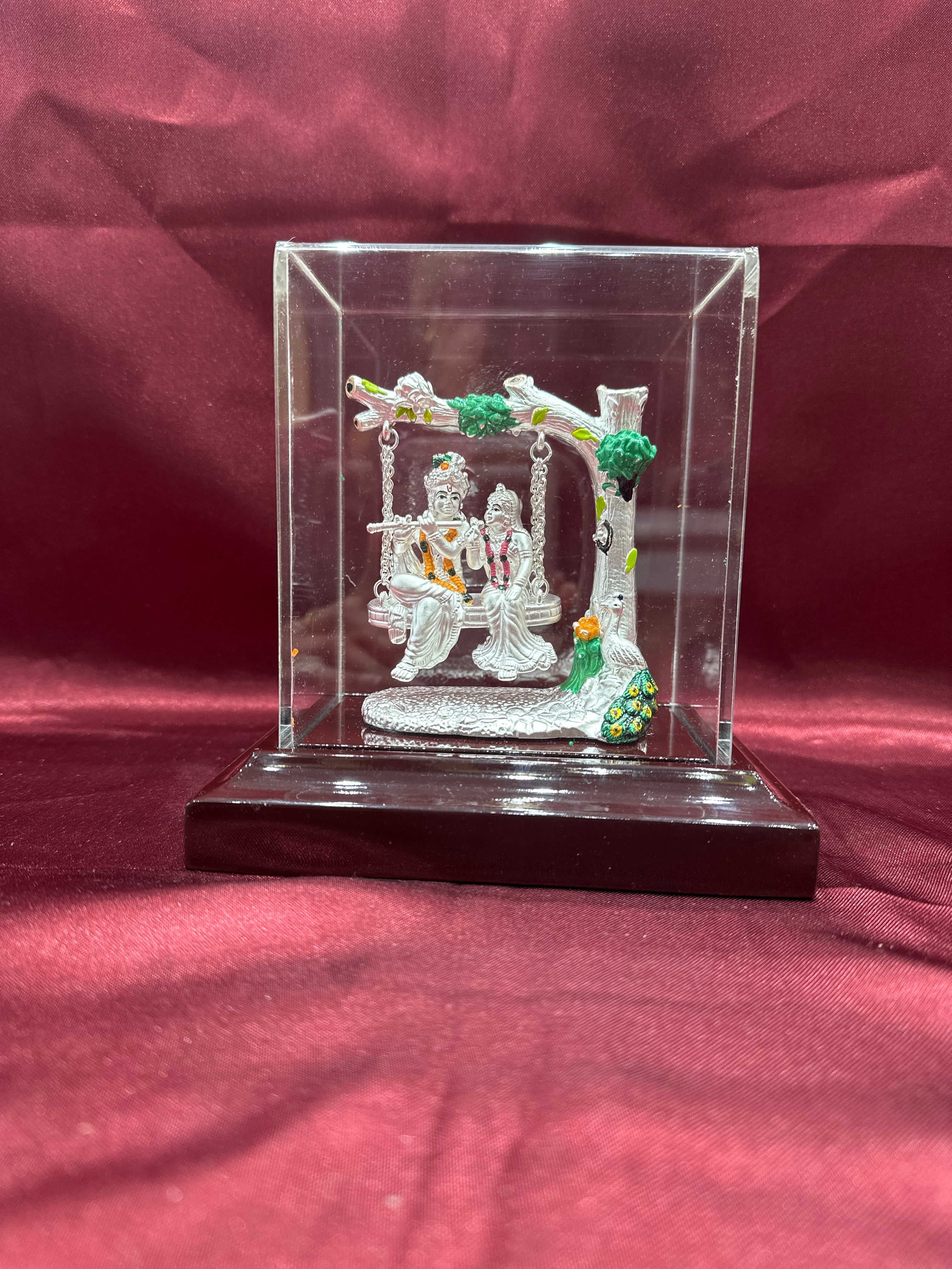 Pure Silver Radha Krishna ji Idol (Murti)