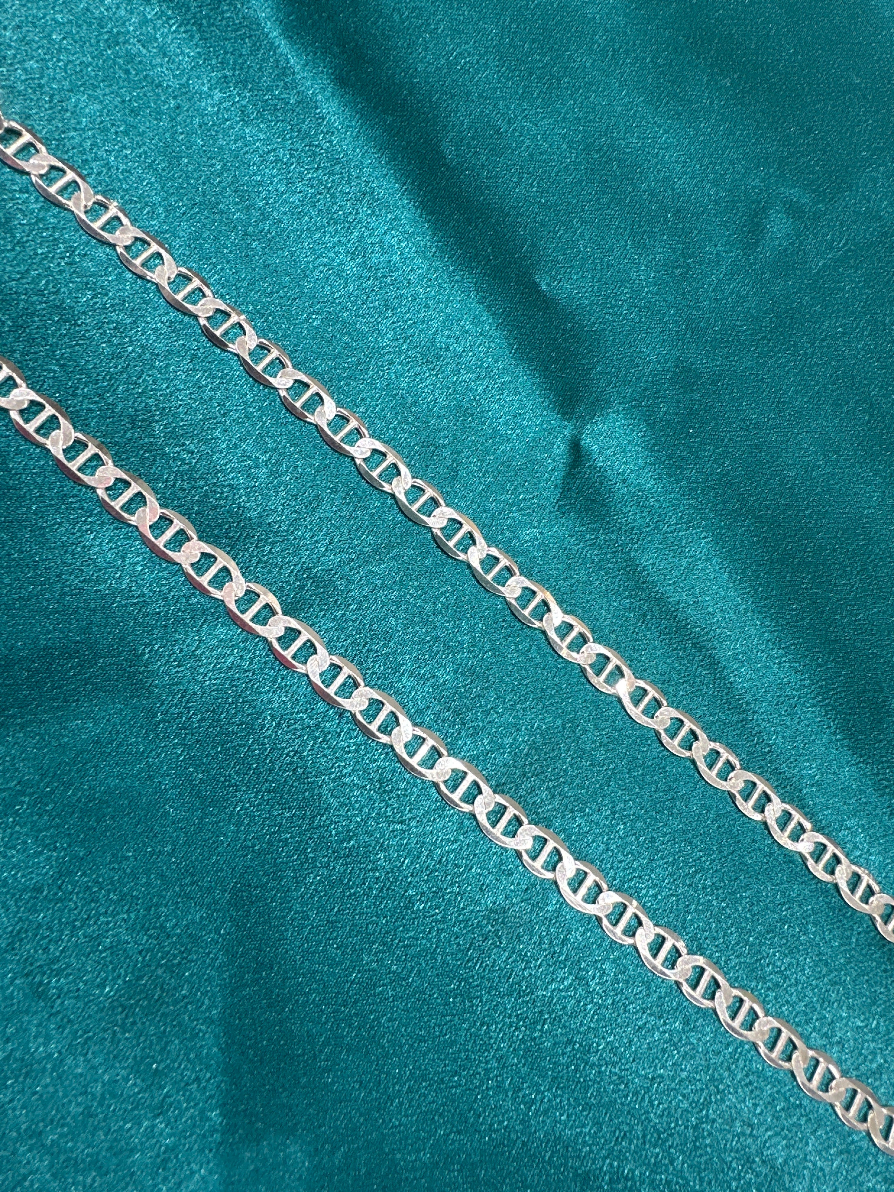 7.5mm designer silver chain