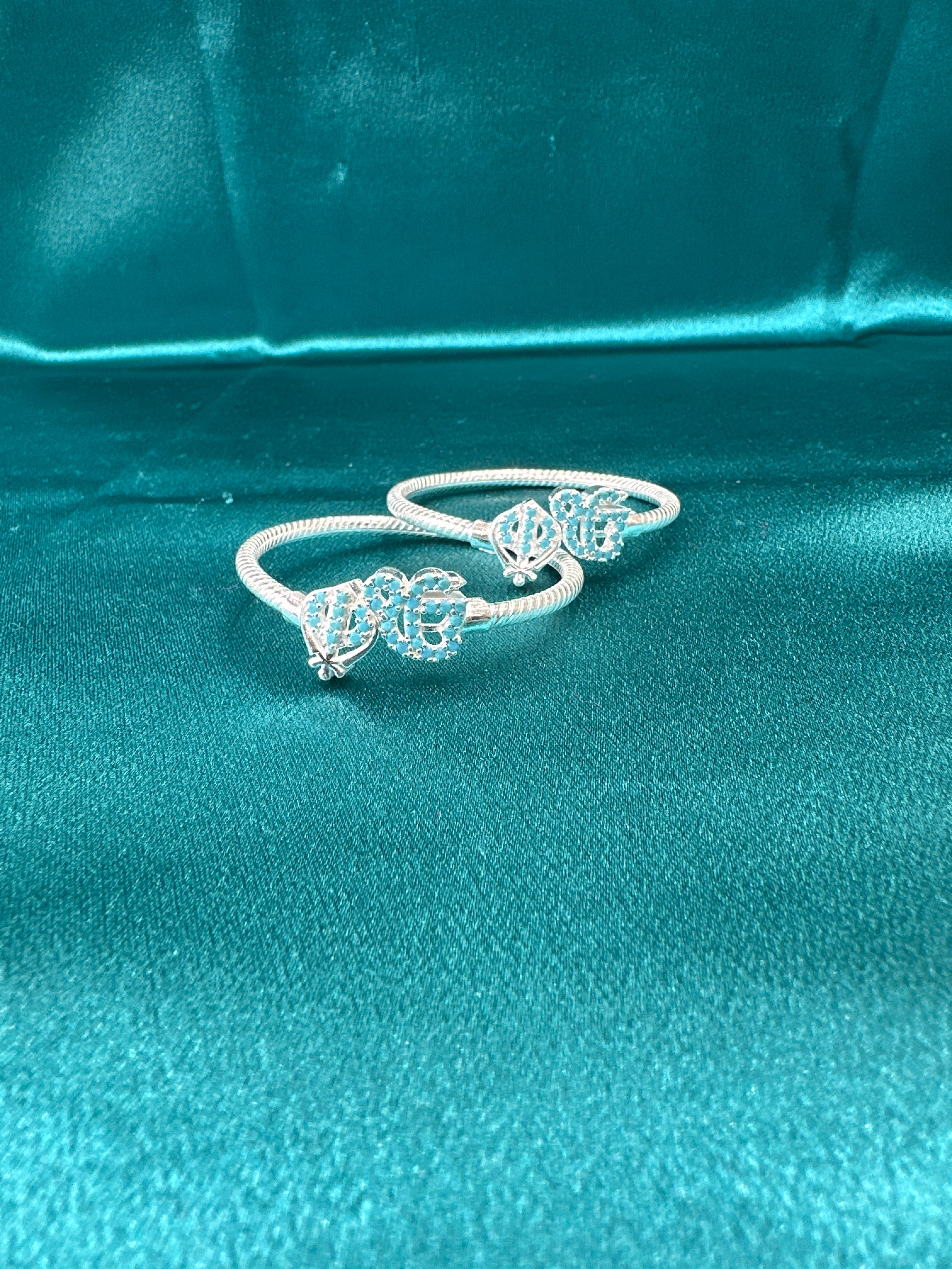 Fancy Silver baby bangles