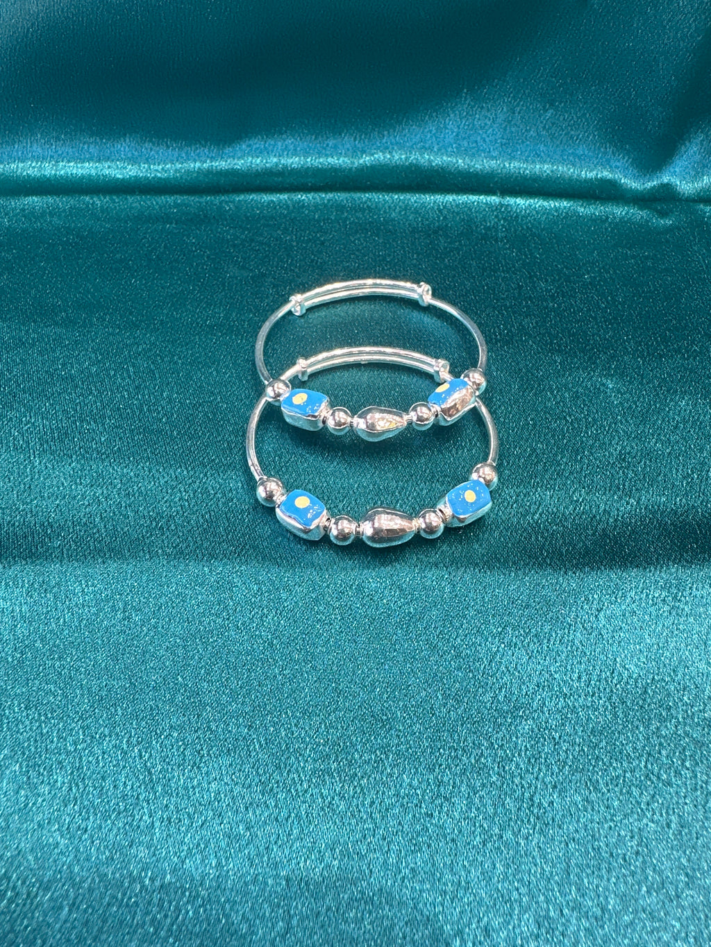 Fancy Silver baby bangles