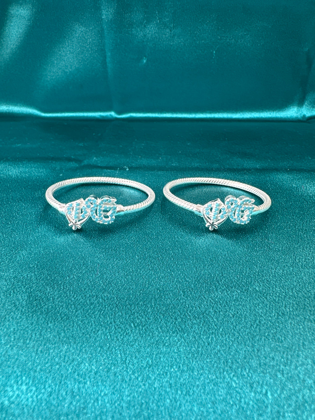 Fancy Silver baby bangles