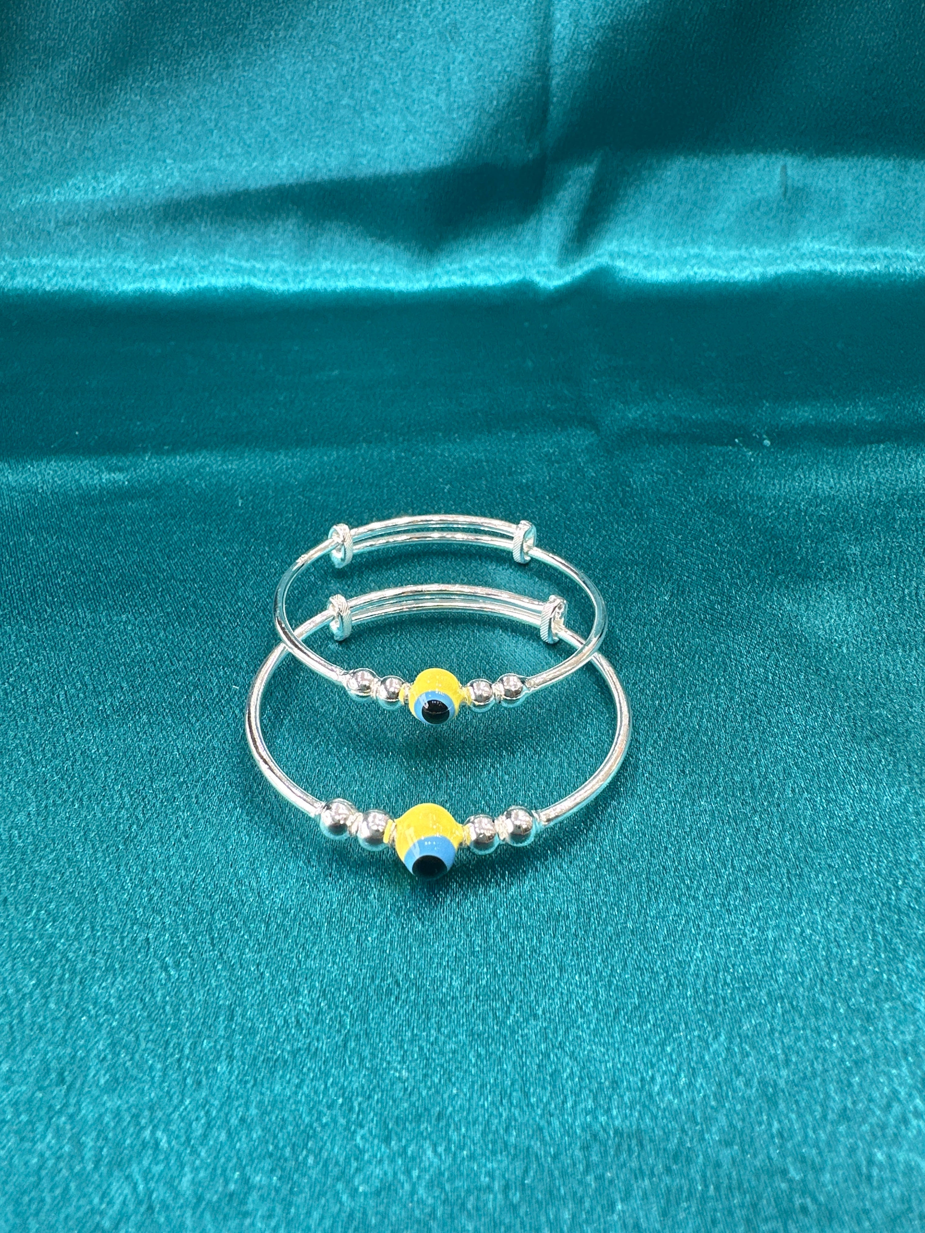 Fancy Silver baby bangles