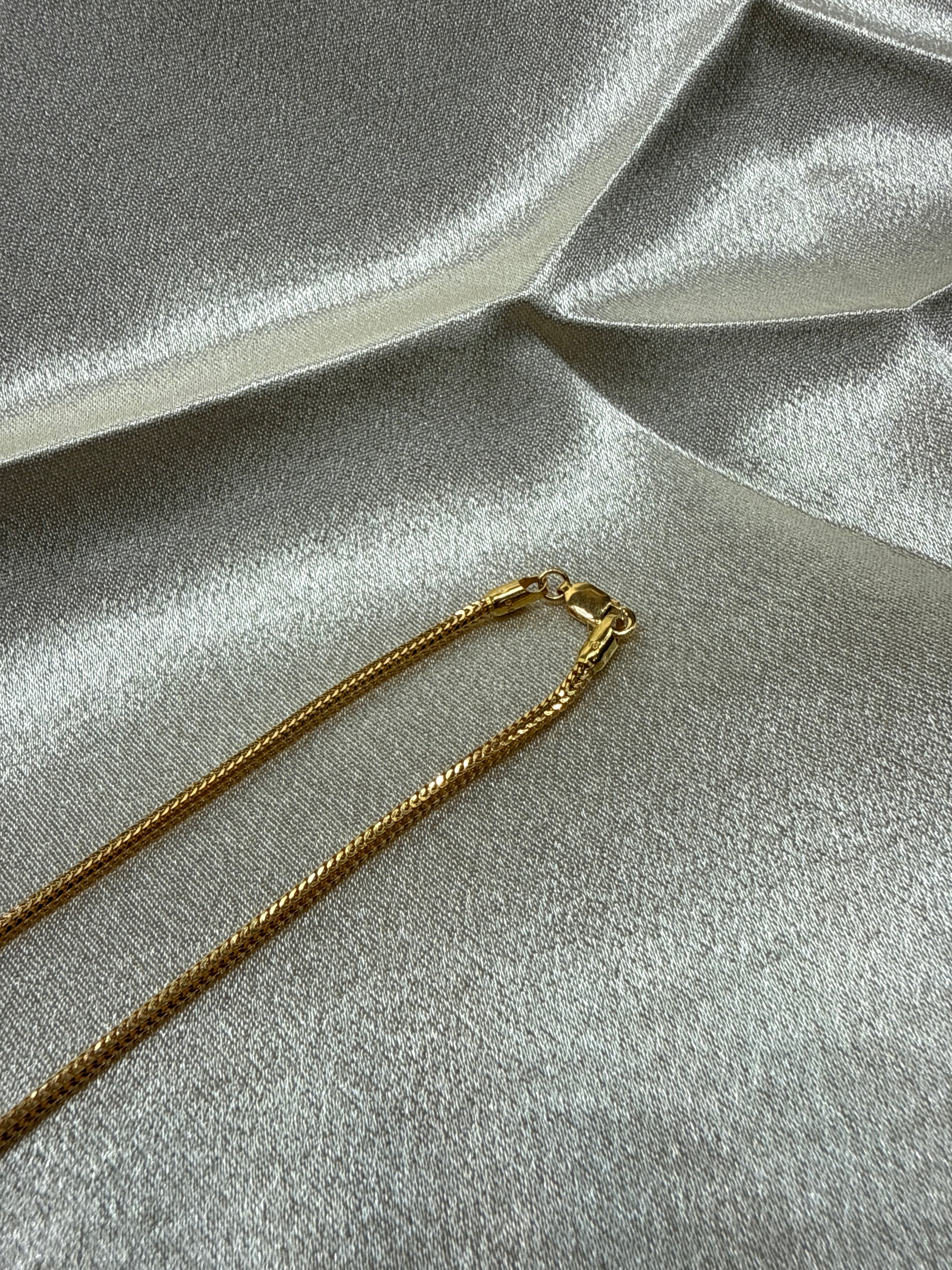 22K Gold Chain (Round Box Foxtail Design)
