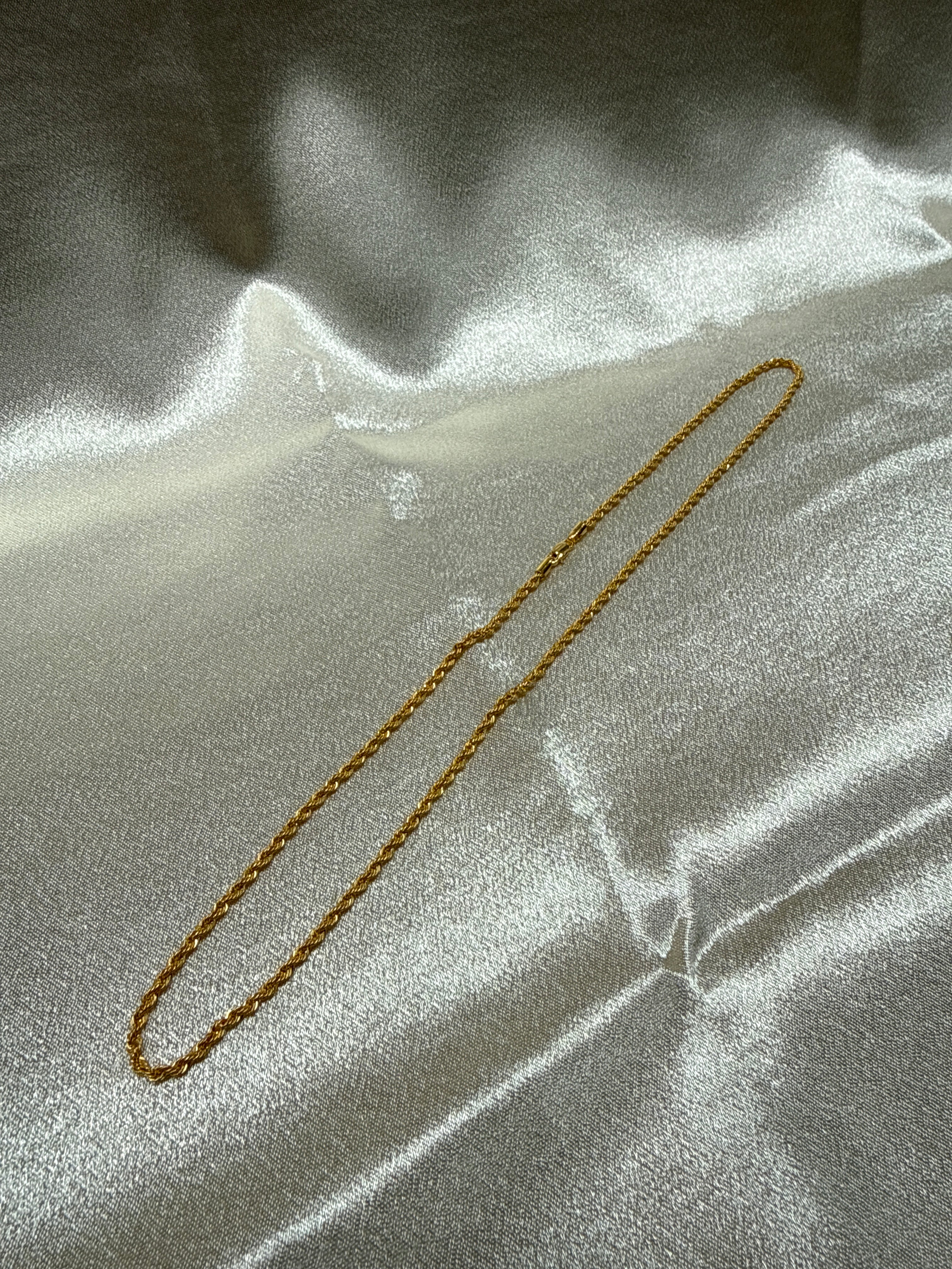 22K Gold Chain (Hollow Rope Design)