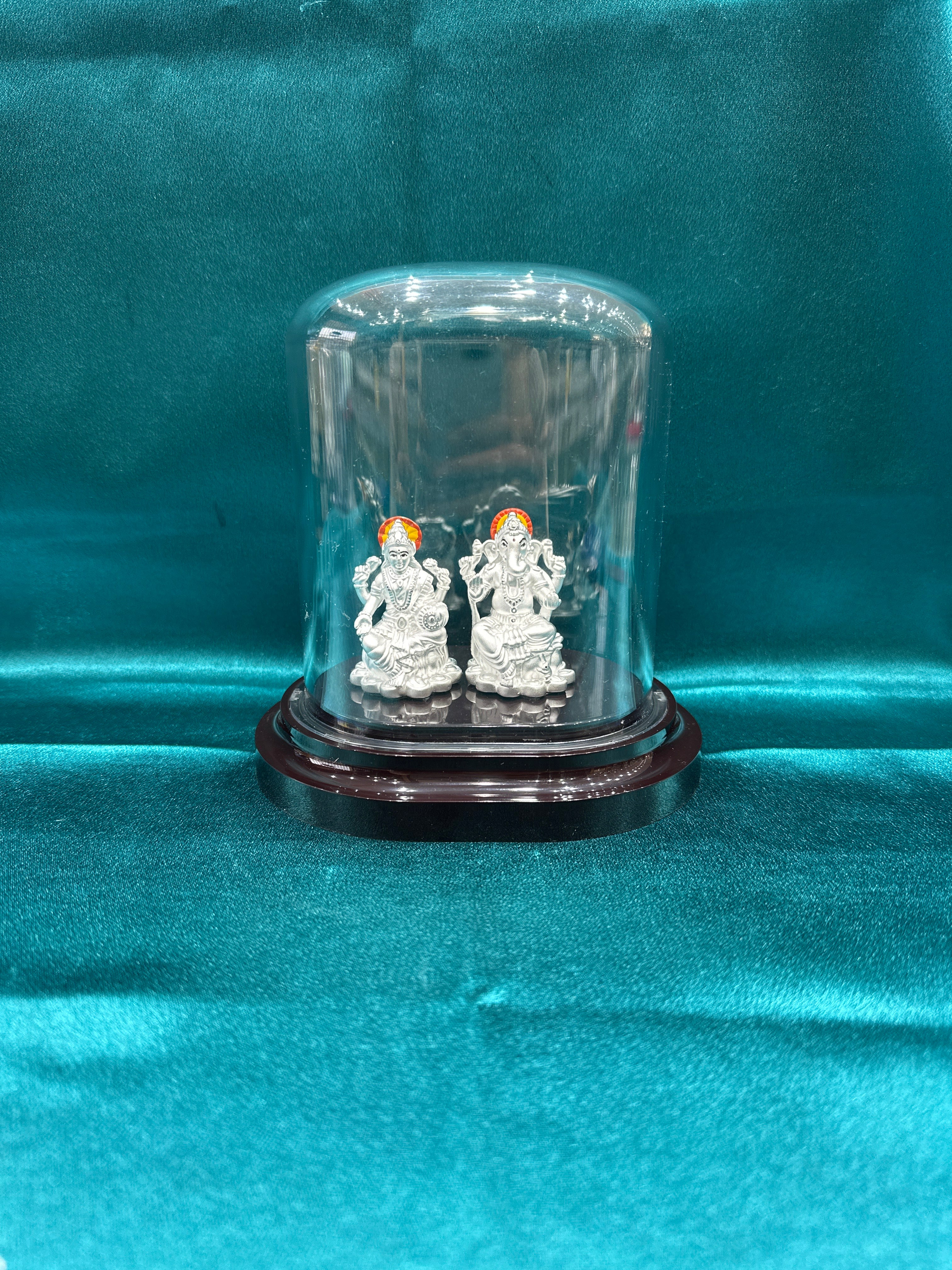 Pure Silver  Lakshmi Ganesh Ji Idol (Murti)