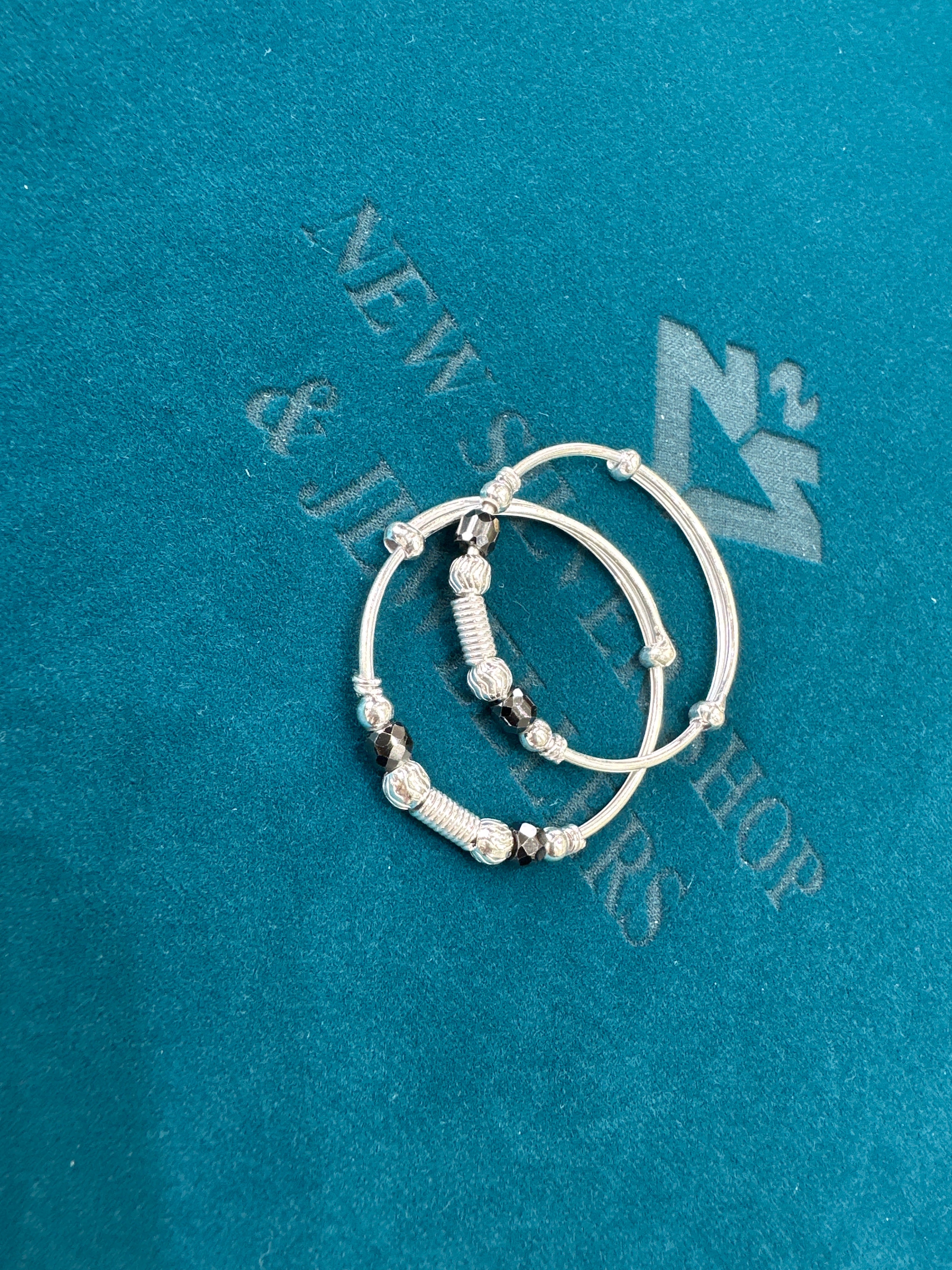 Fancy Silver baby bangles