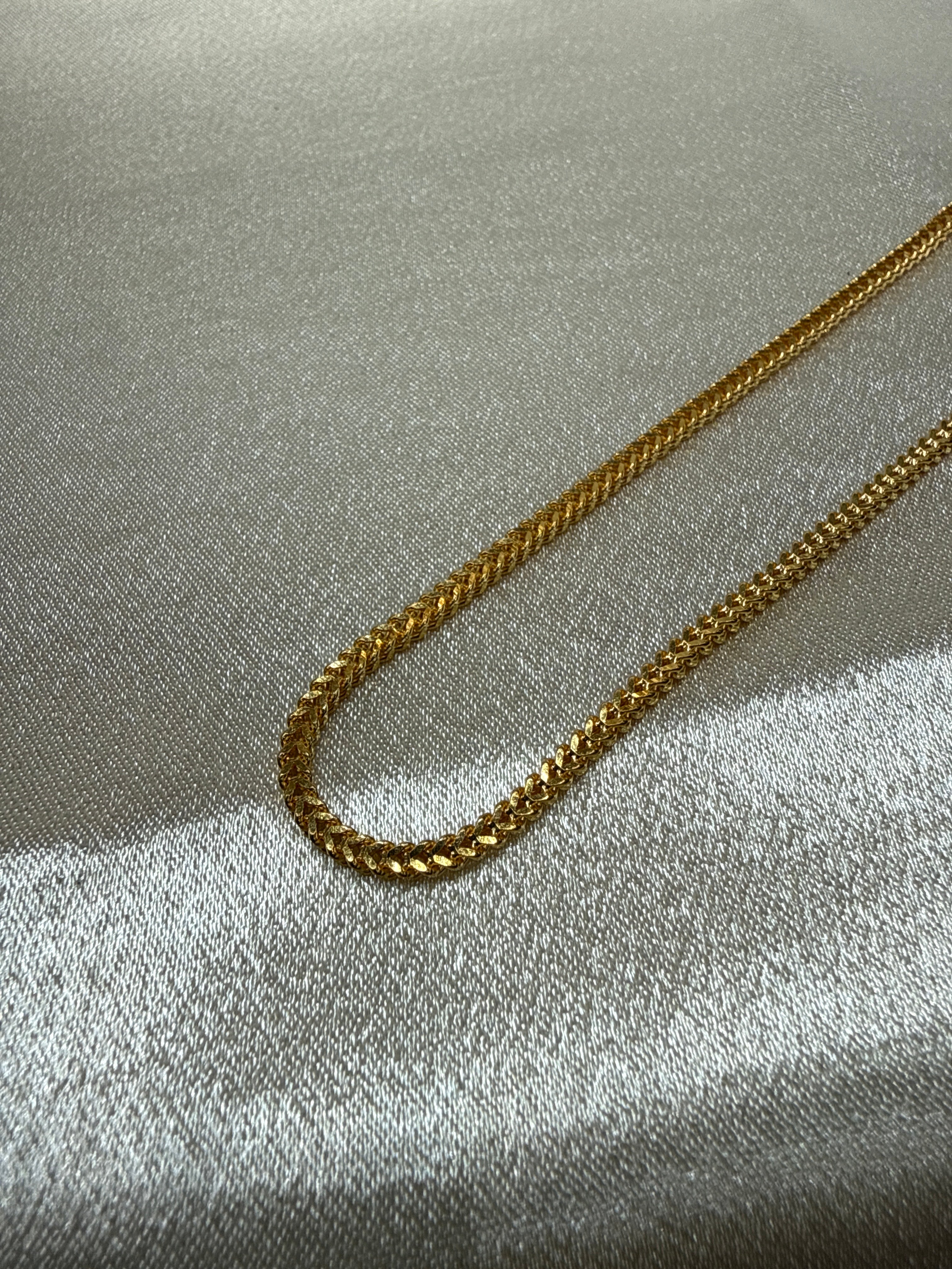 22K Gold Chain (Box Foxtail Design)