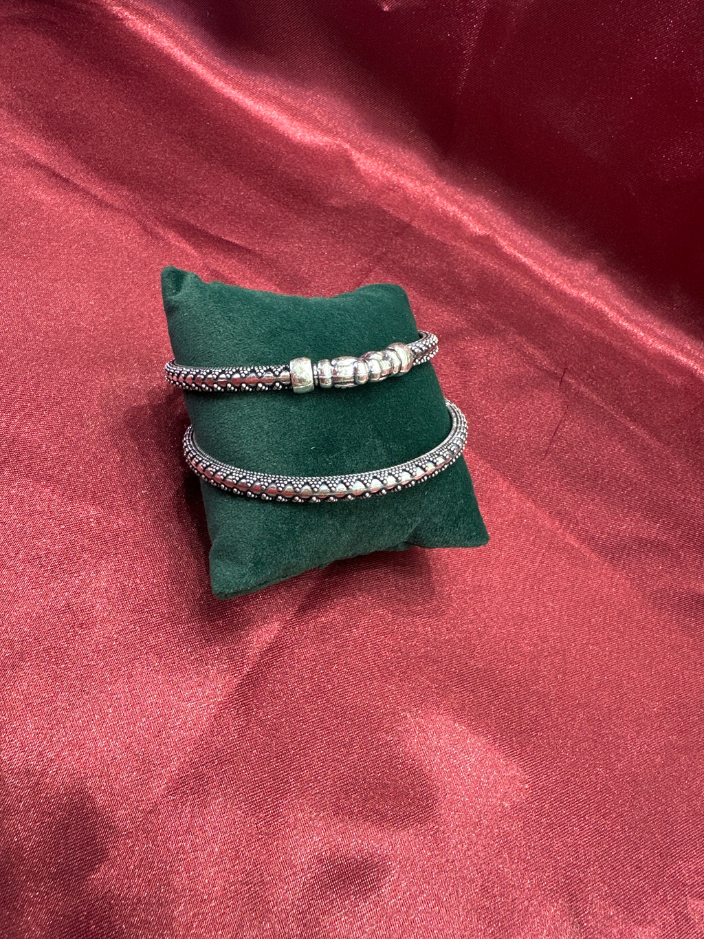 Antique Style Designer Silver Bangles