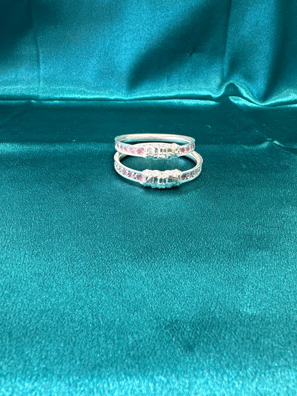 Fancy Silver baby bangles