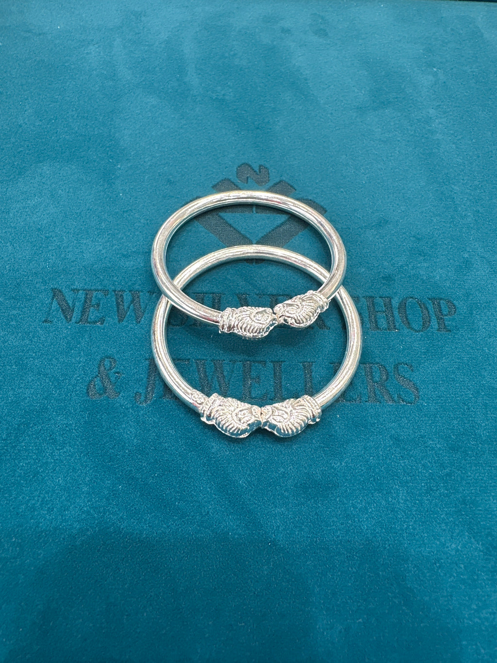 Fancy Silver baby bangles
