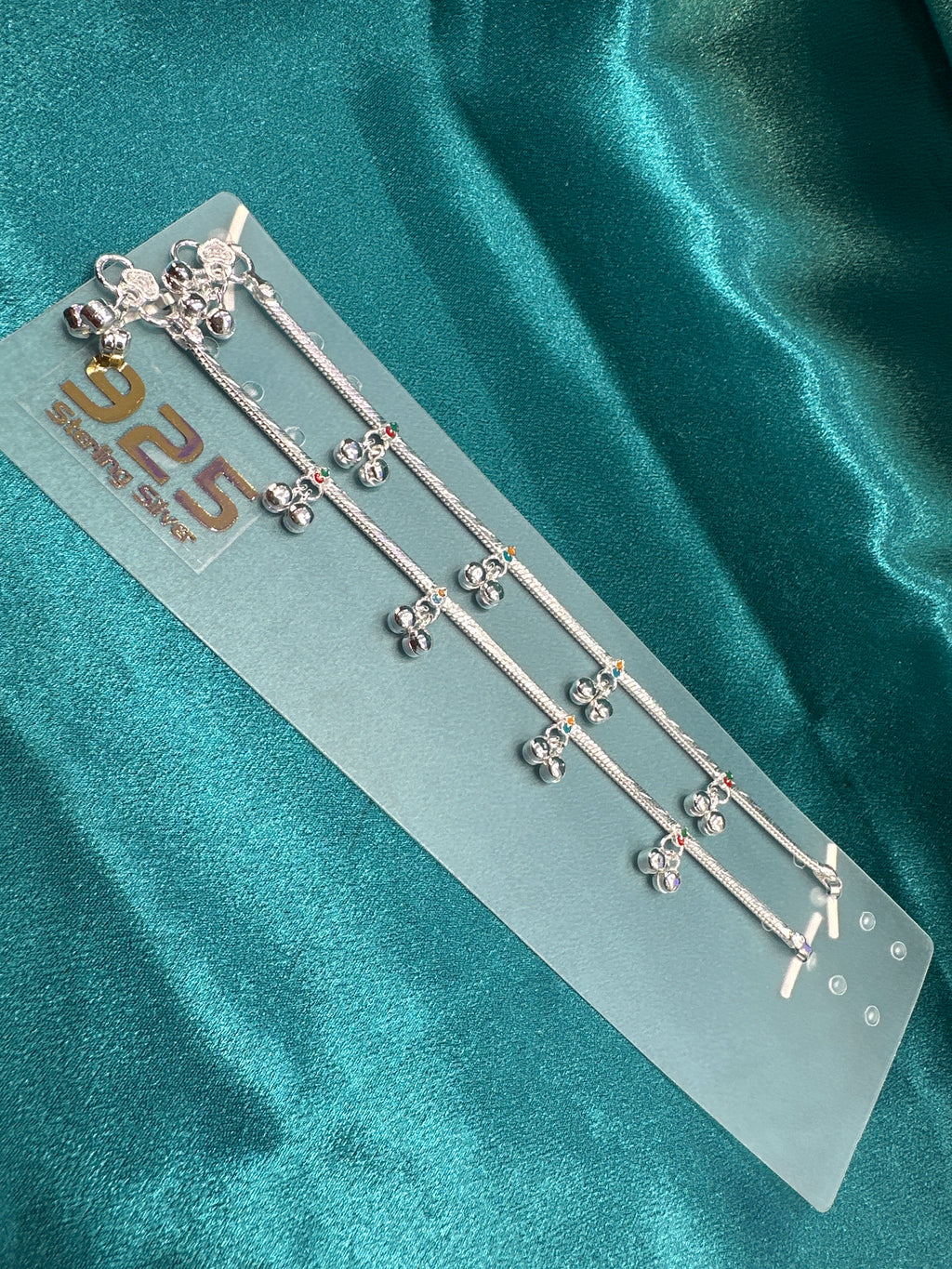 Fancy Silver baby anklet(Size: 6-9 year old)