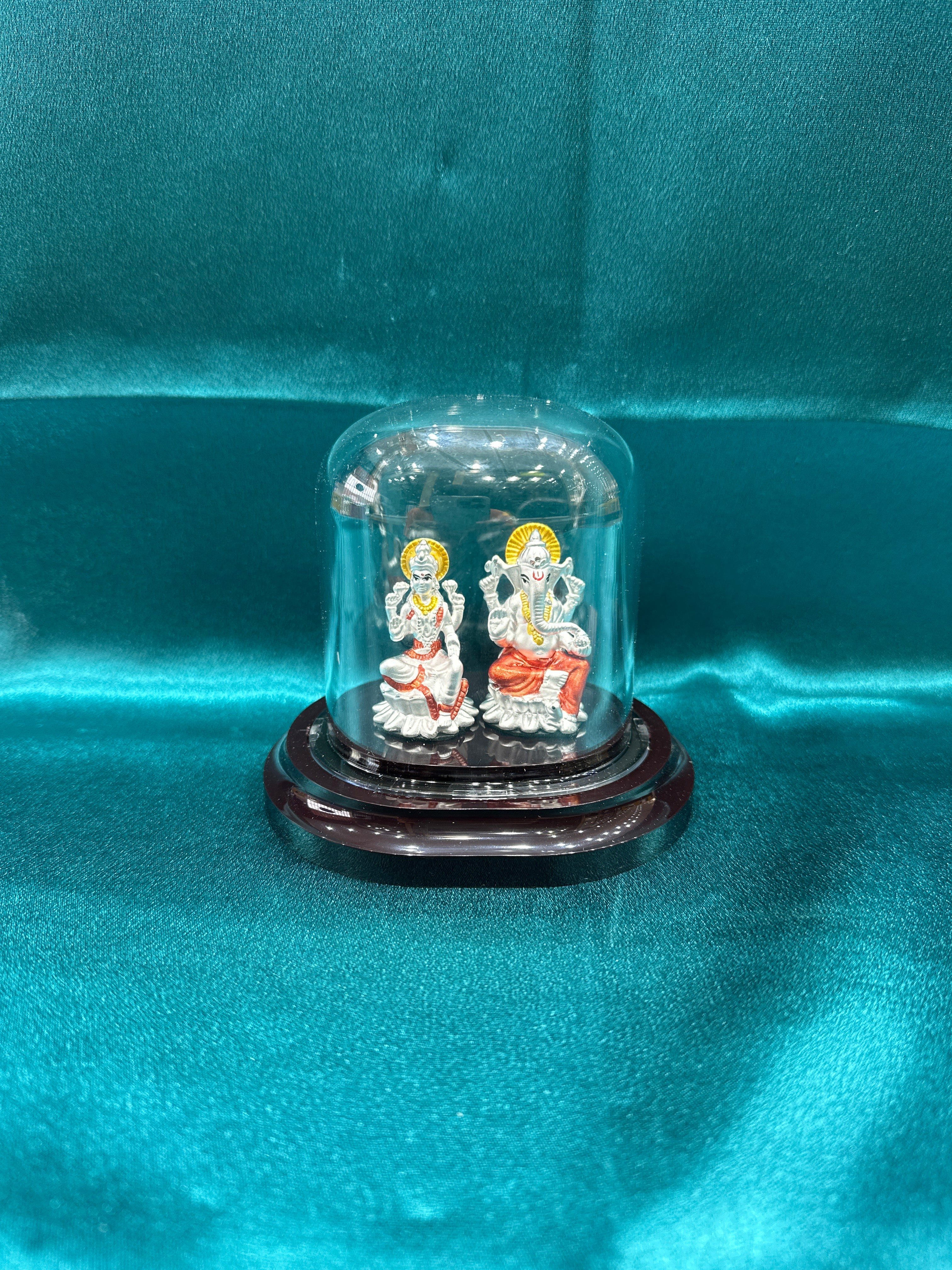 Pure Silver Lakshmi Ganesh ji Idol (Murti)