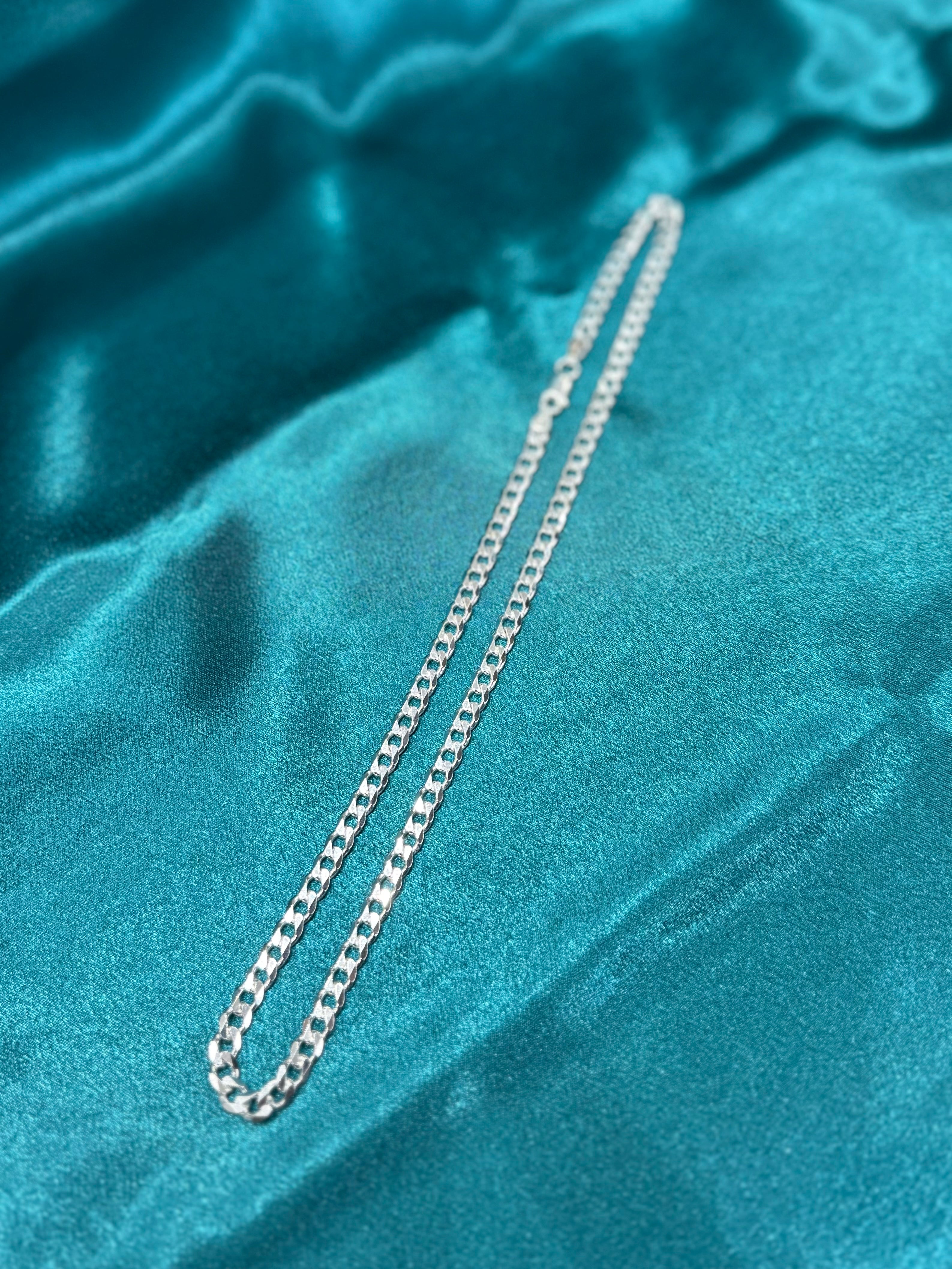 6mm Cuban link silver chain