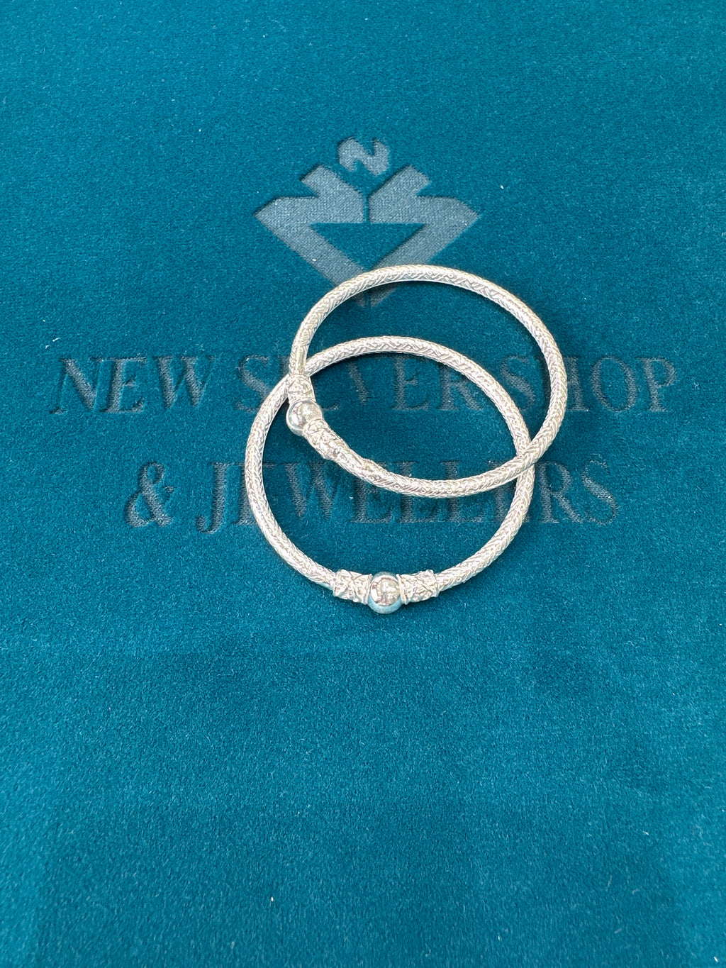 Fancy Silver baby bangles