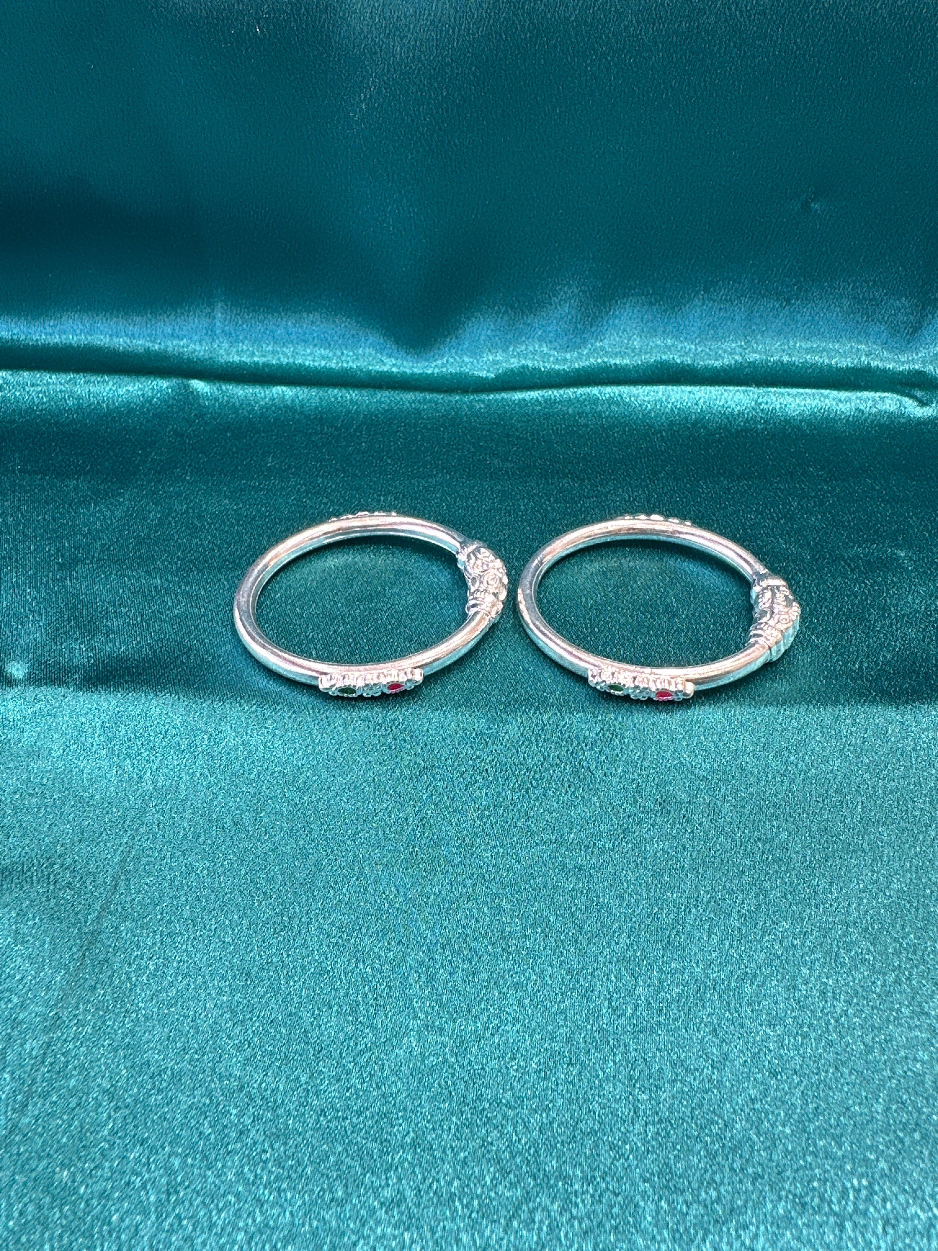 Fancy Silver baby bangles