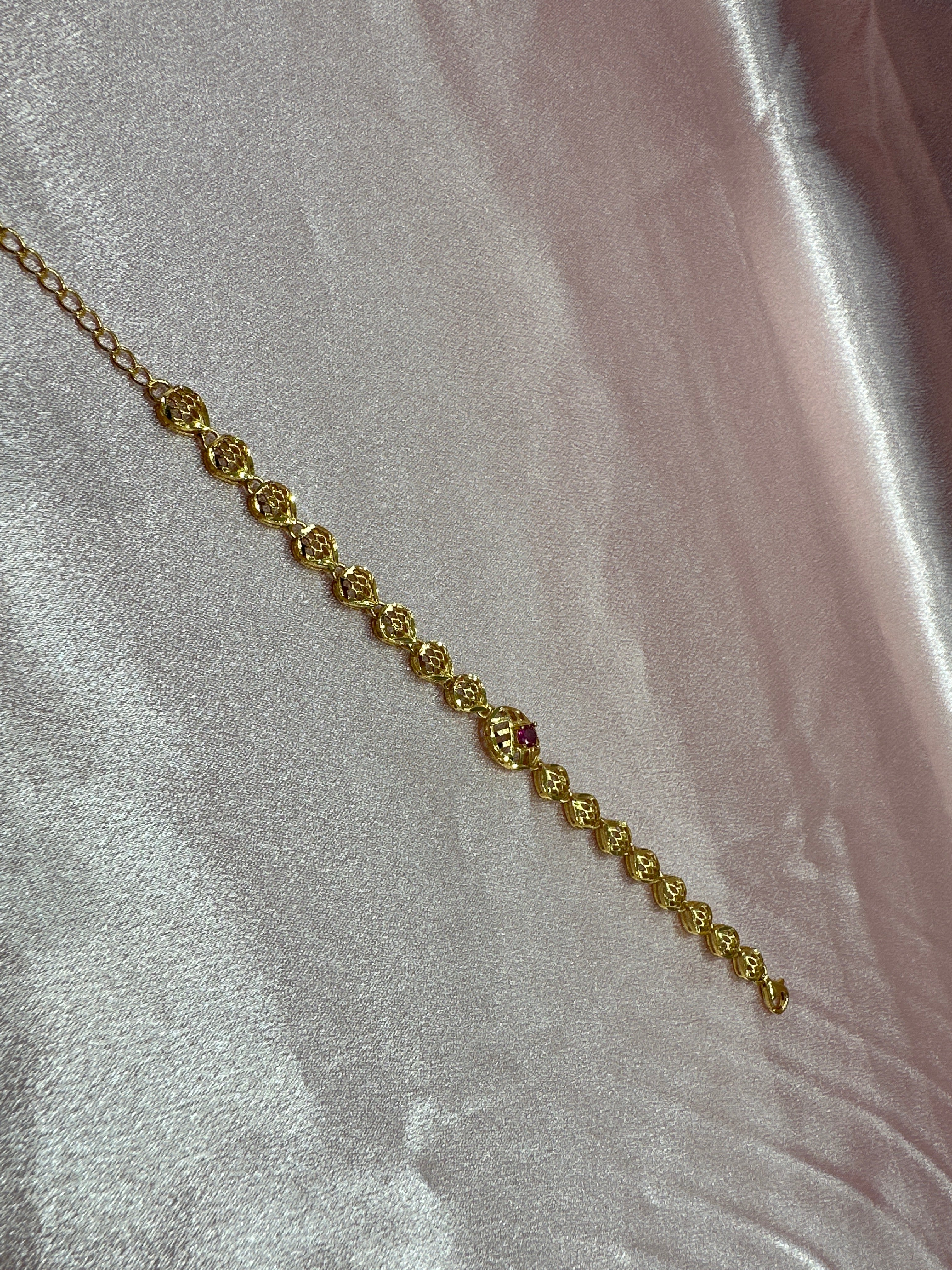 Women’s Fancy Silver Gold plated 925 Bracelet